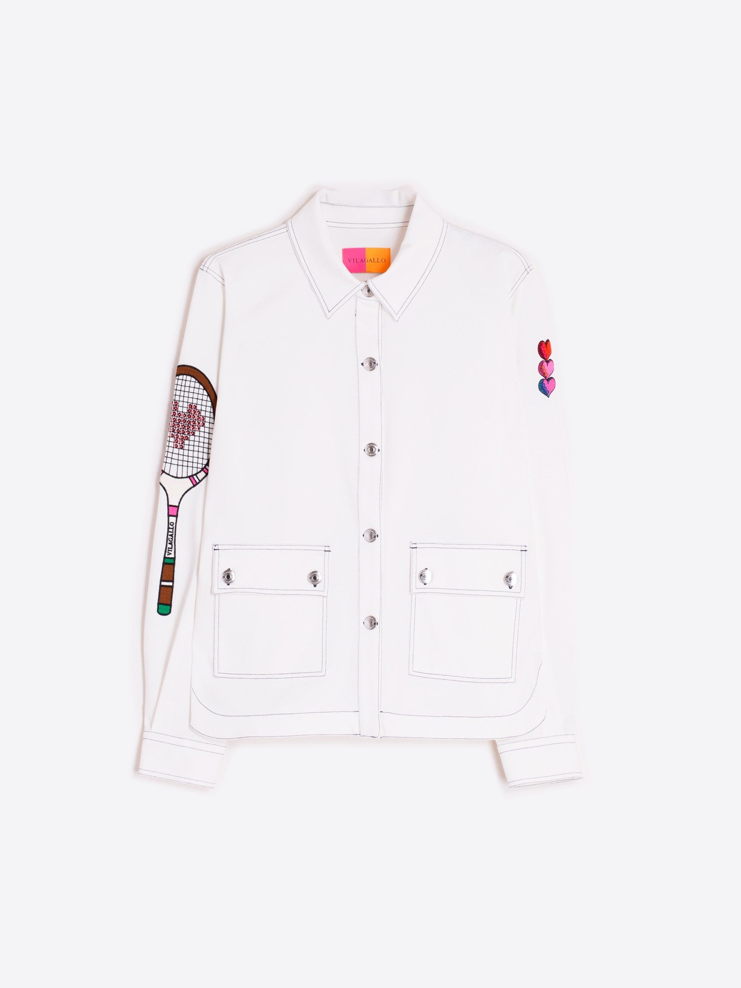 CHAQUETA OLIVIA BORDADA BLANCA
