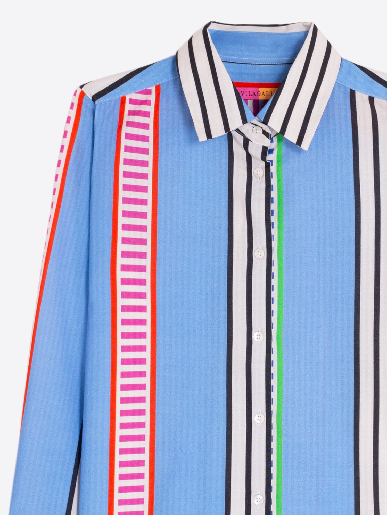 CAMISA RAYAS AZUL SEERSUCKER