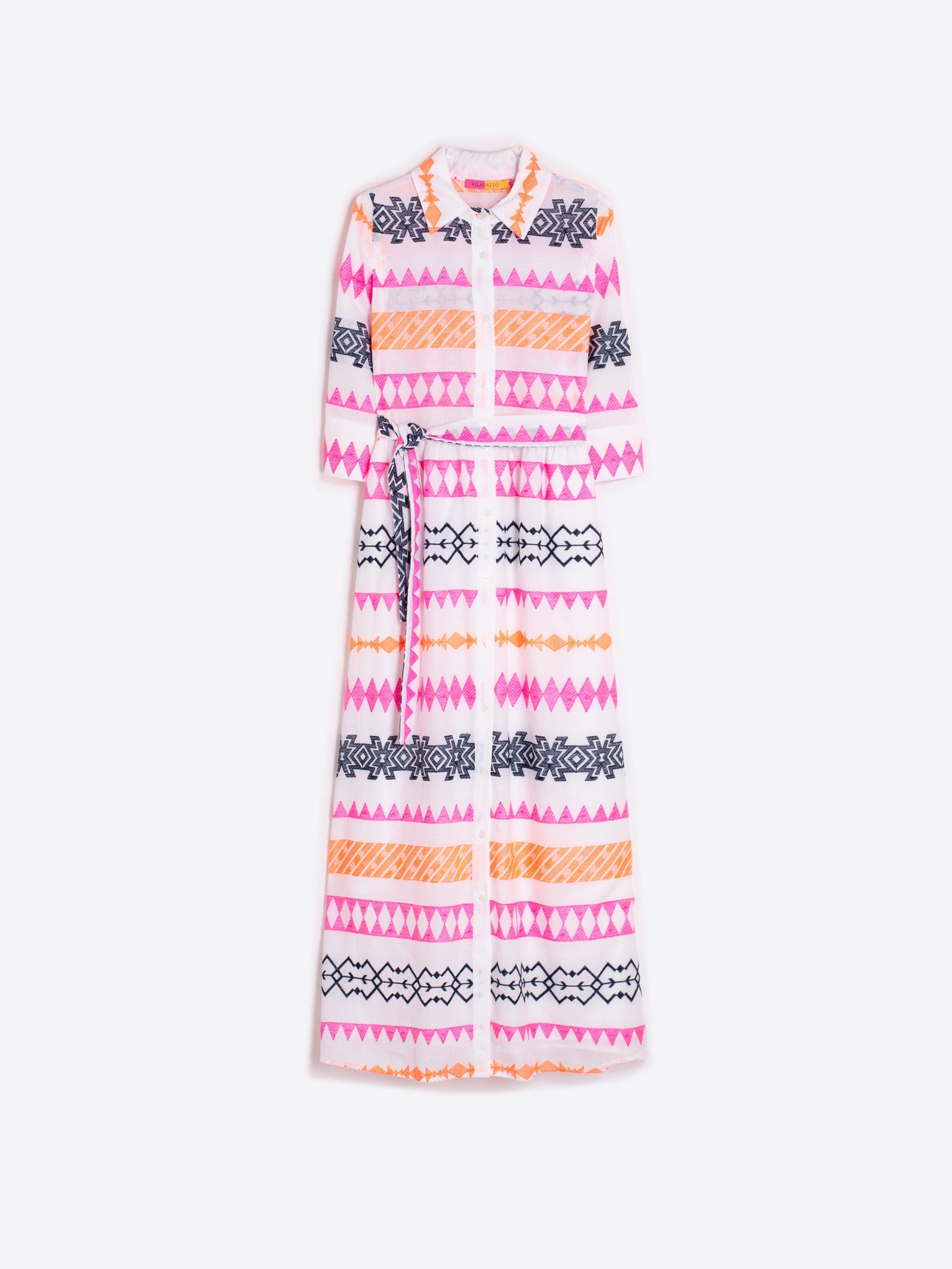 VESTIDO CAMISERO RAYAS FLUOR