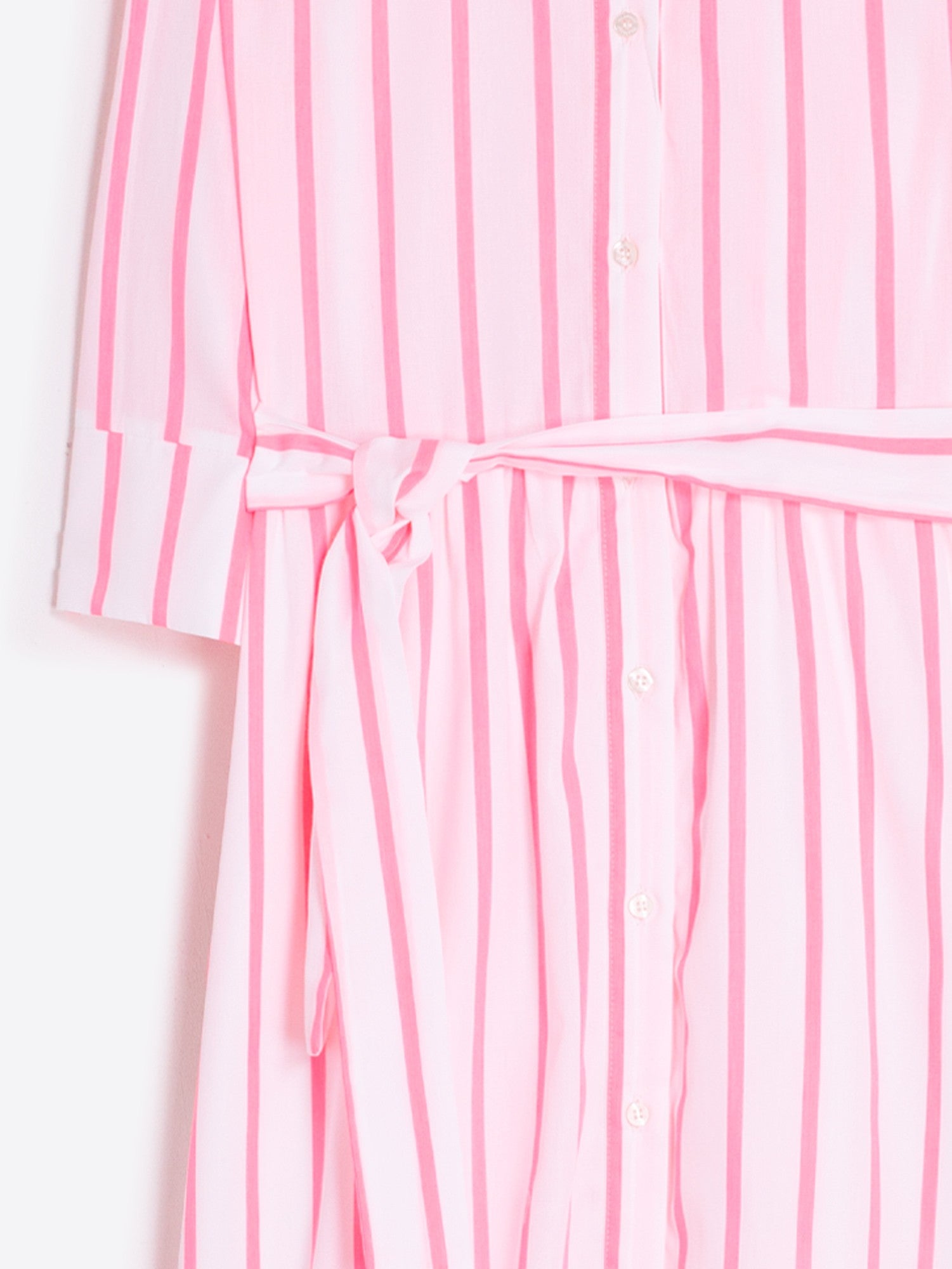 VESTIDO RAYA FLUOR ROSA