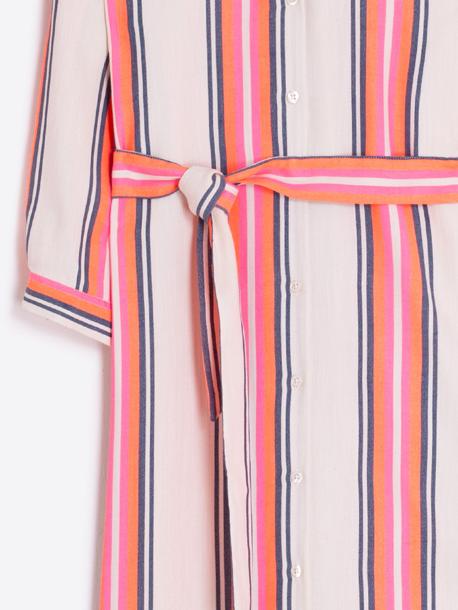 VESTIDO RAYA FLUOR MARINO ROSA