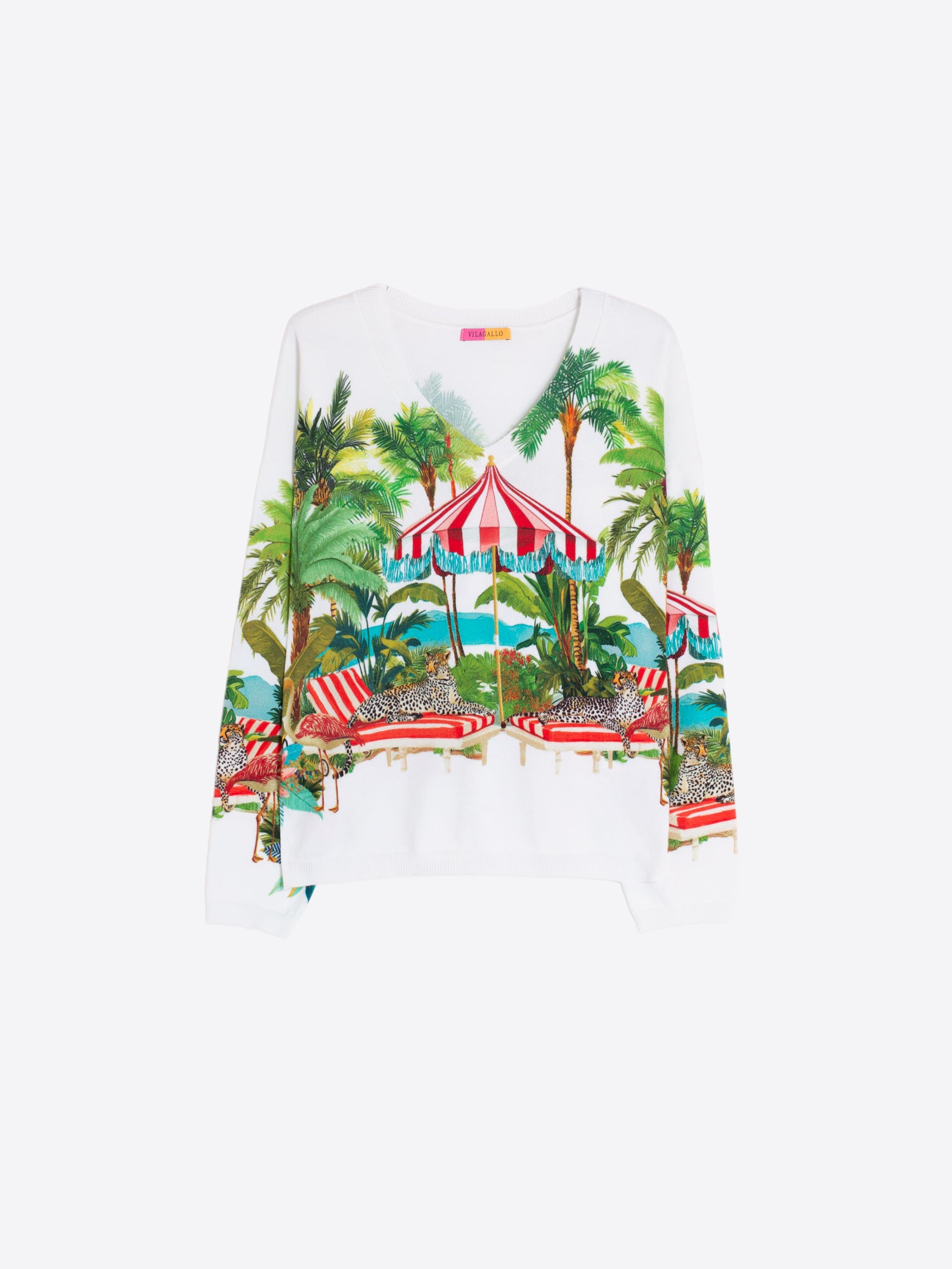 JERSEY ESTAMPADO JARDÍN TROPICAL