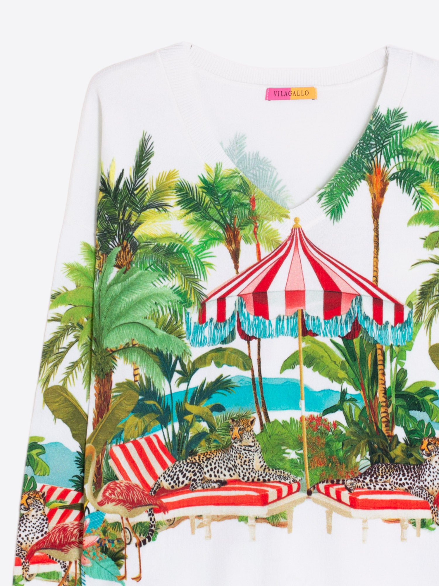 JERSEY ESTAMPADO JARDÍN TROPICAL