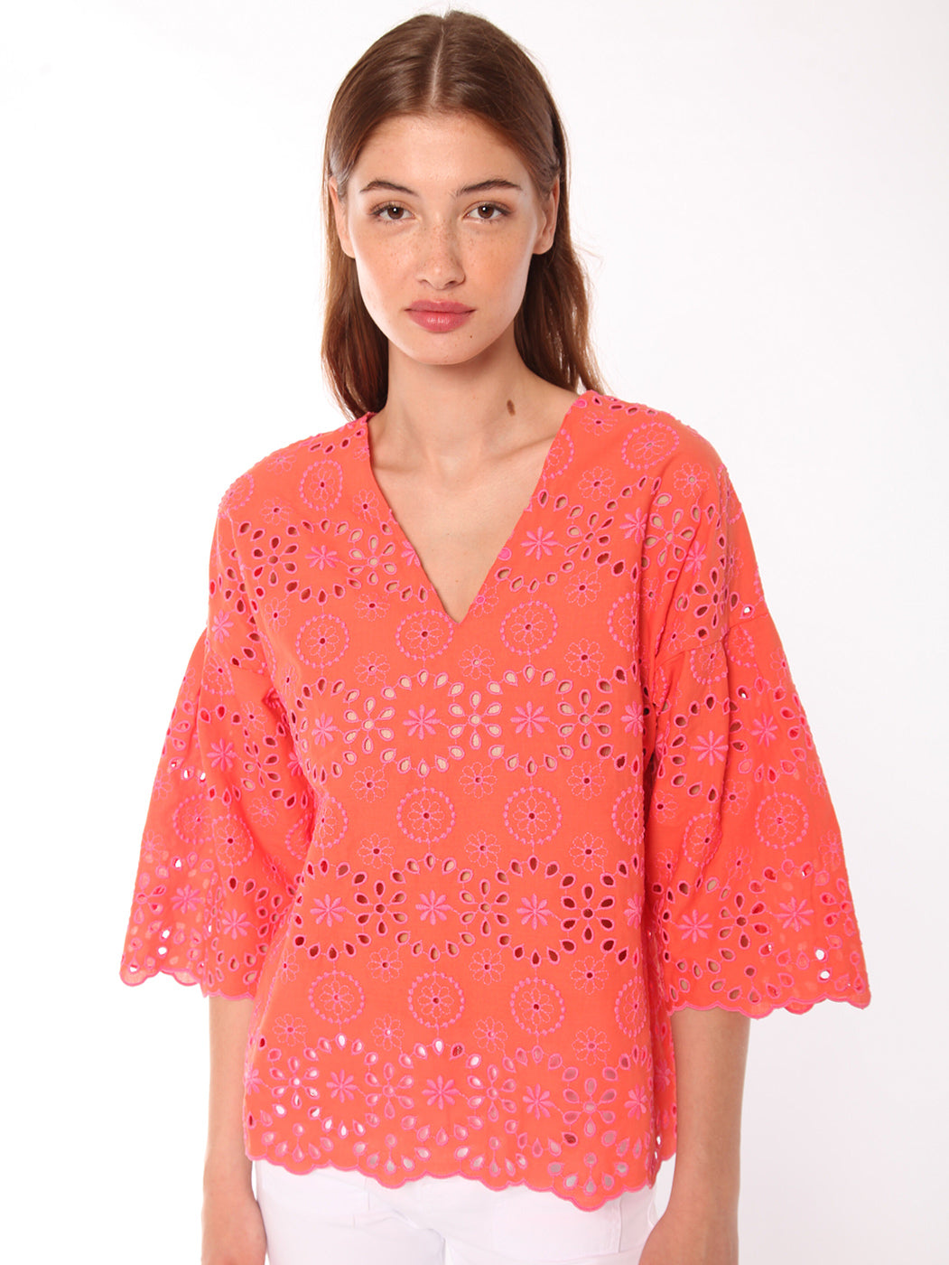 CAMISA AGNES SANGALLO ORANGE PINK