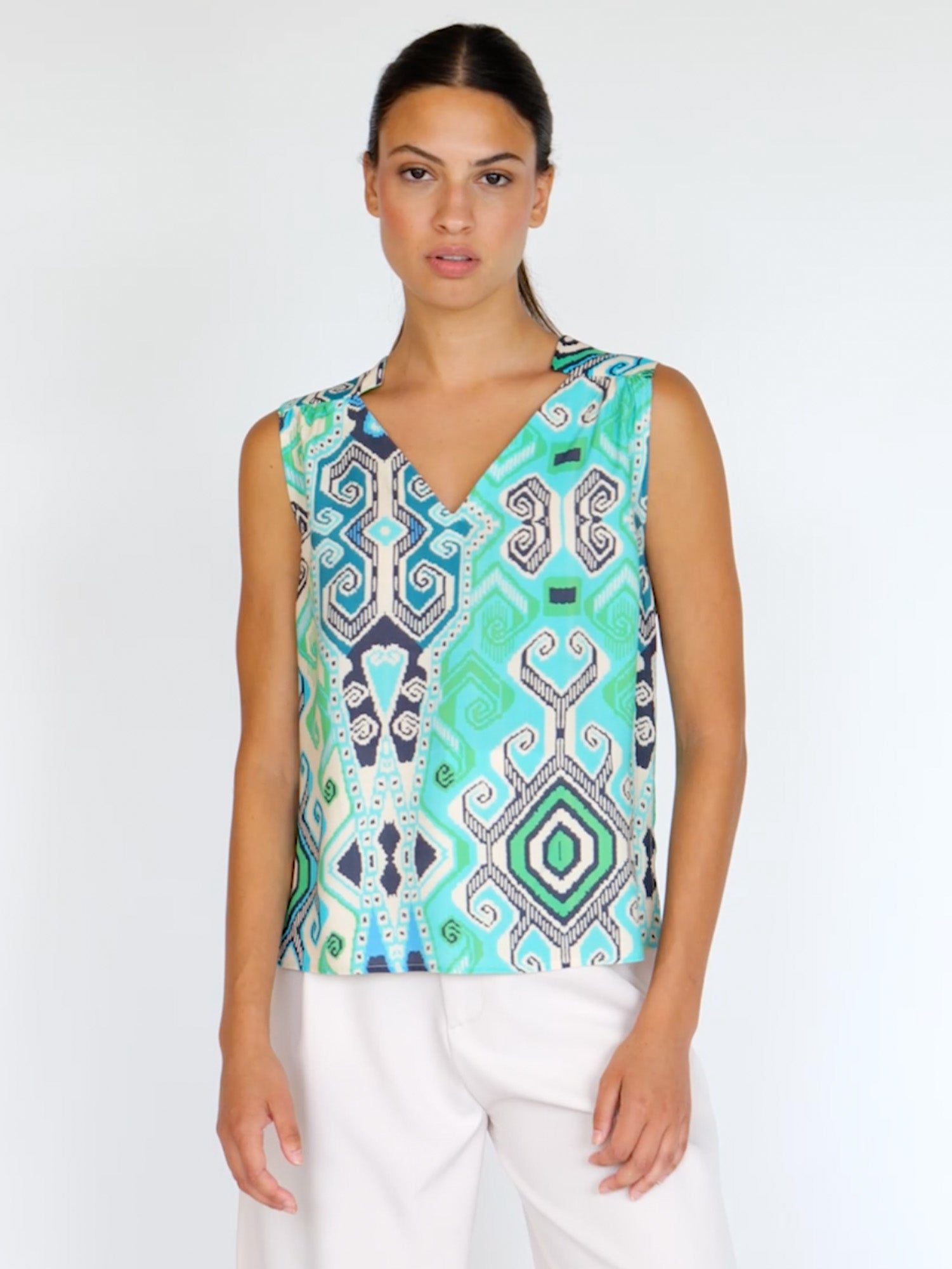 CAMISA ANNITA NAVAJO TURQUOISE
