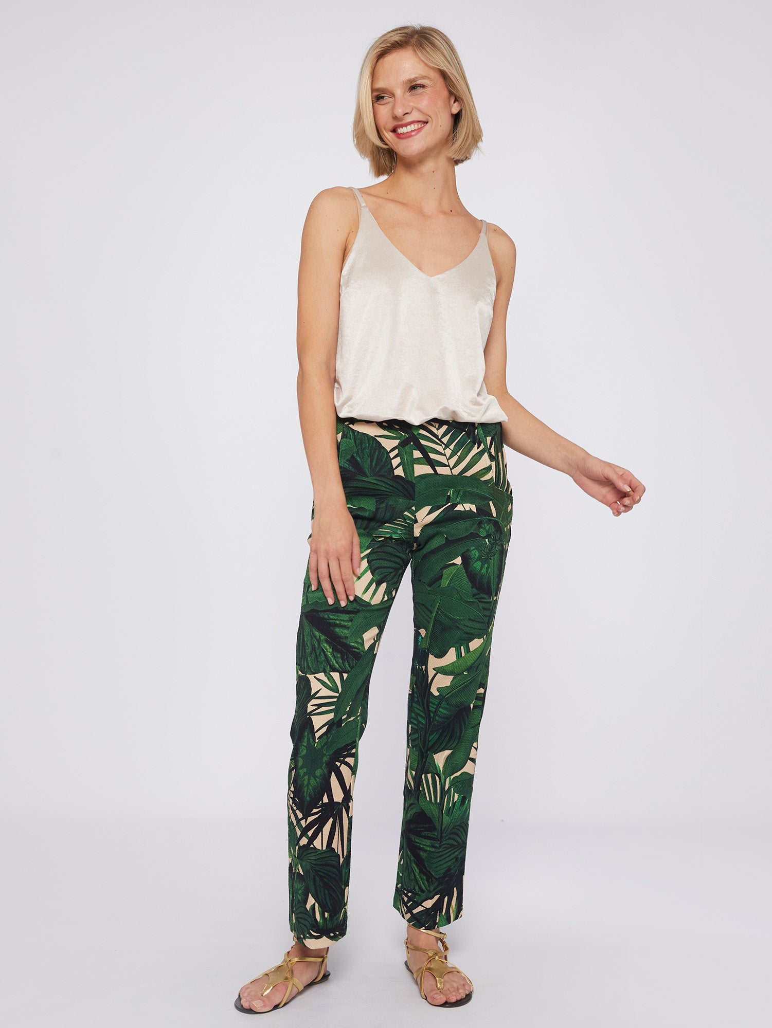 PANTALON LIDIA MAXI TROPICAL PRINT