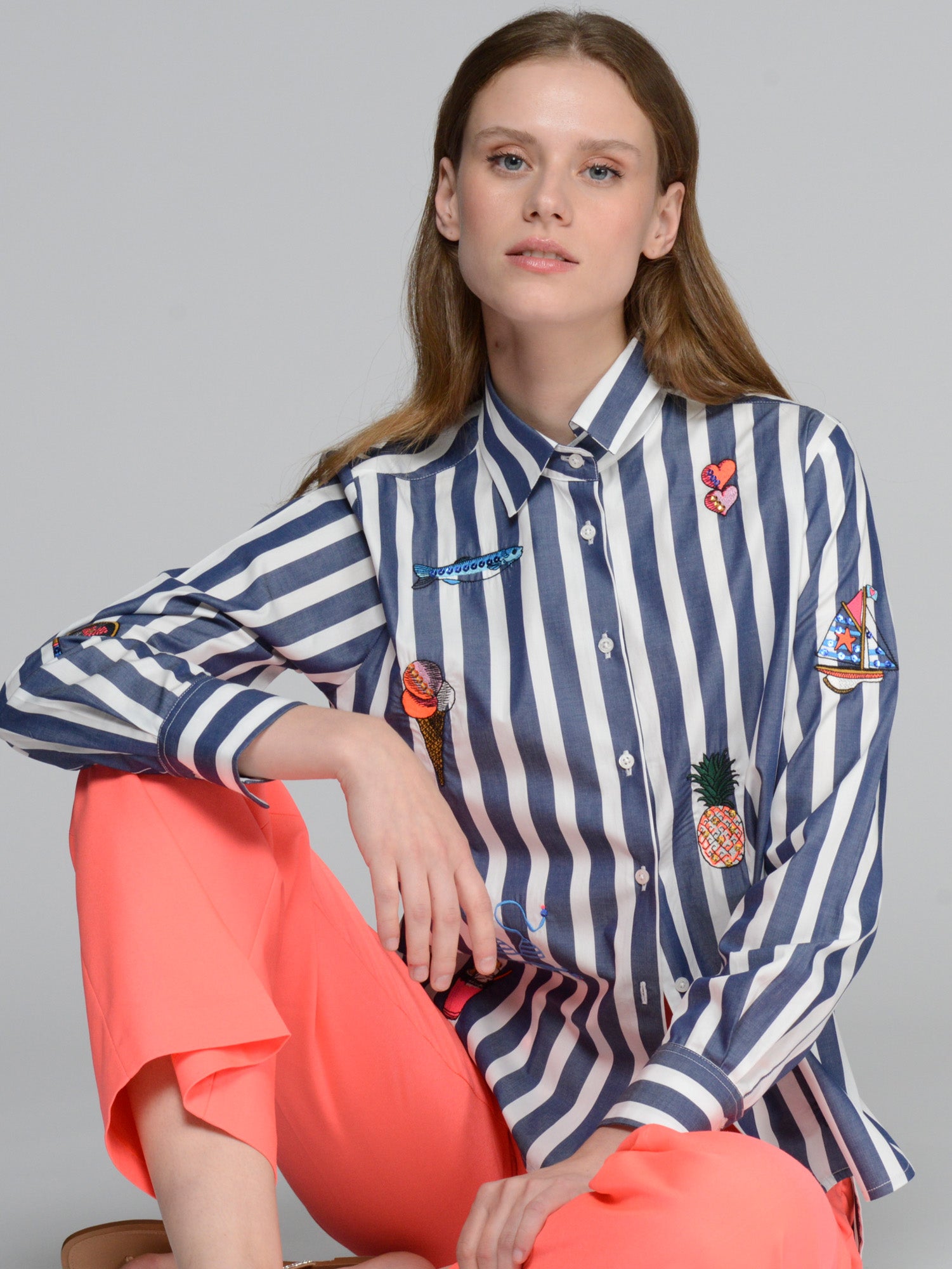 CAMISA ISA EMB RAYA AZ