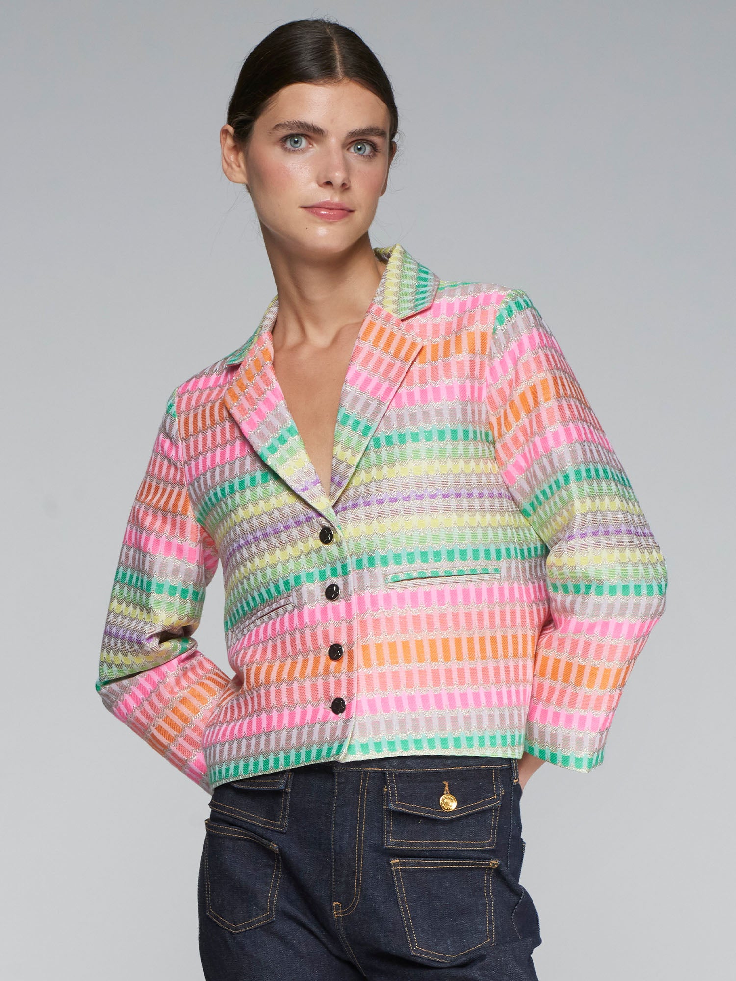 CHAQUETA EMMA JACQUARD MULTICOLOR