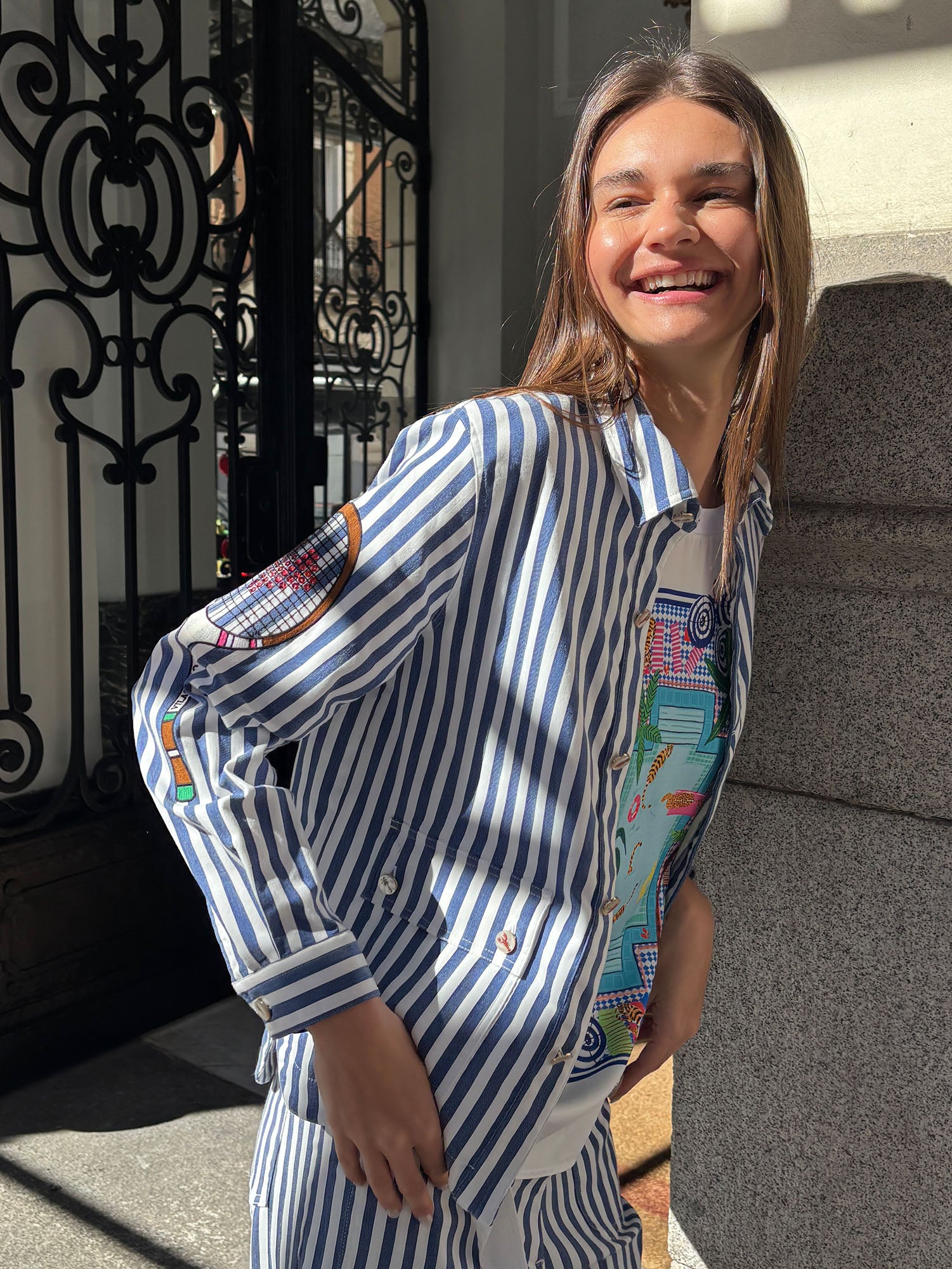 CHAQUETA OLIVIA EMB RAYA PUNTO PUERTO BANUS