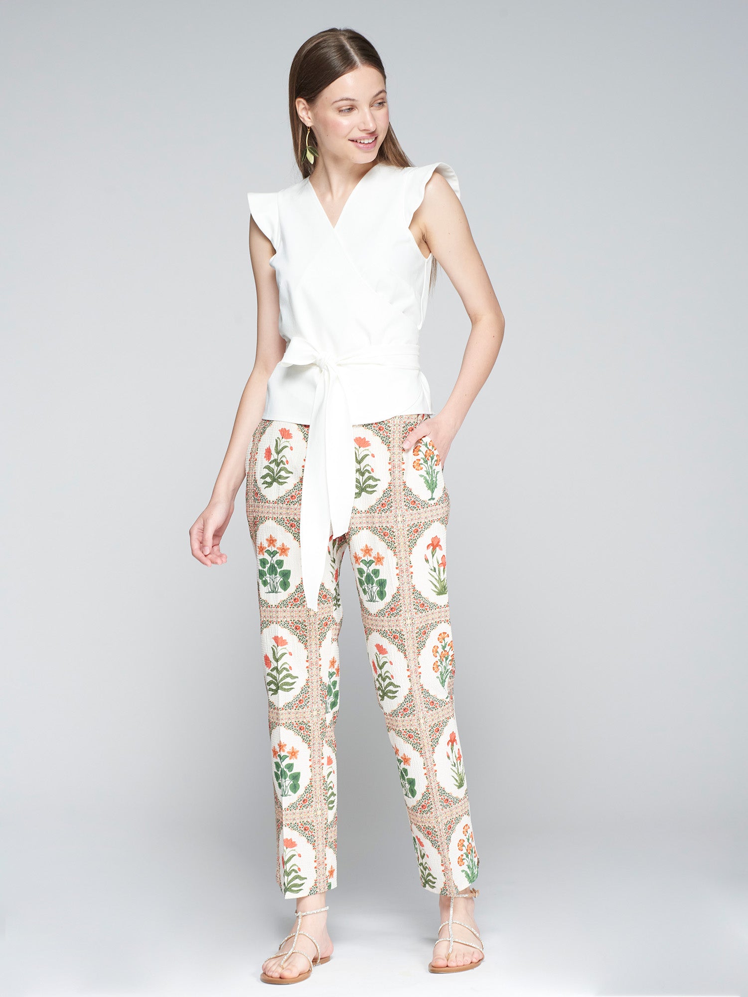 PANTALON ORNELLA FLOR SEERSUCKER