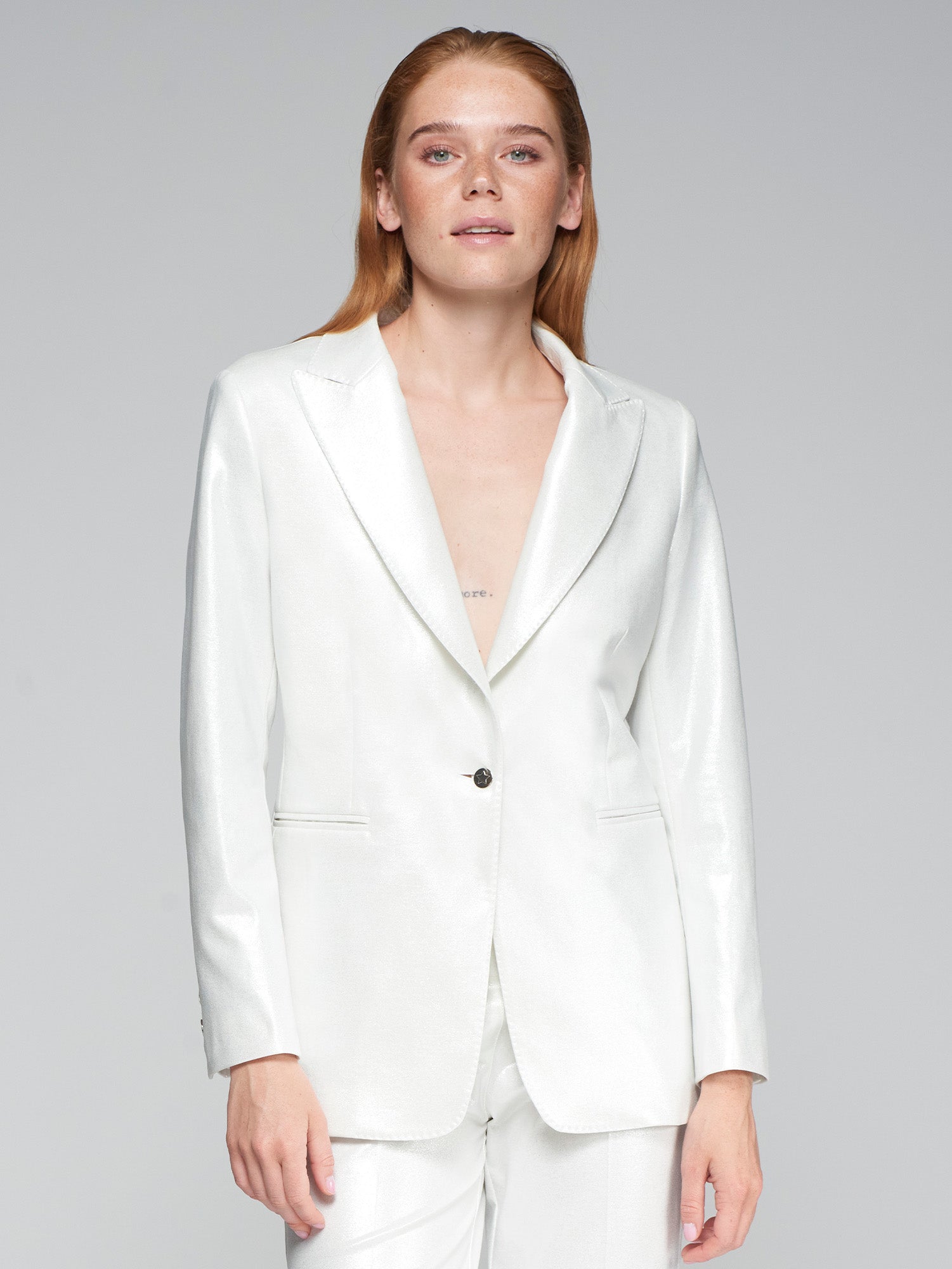 CHAQUETA SOPHIA PUNTO ROMA PLATA