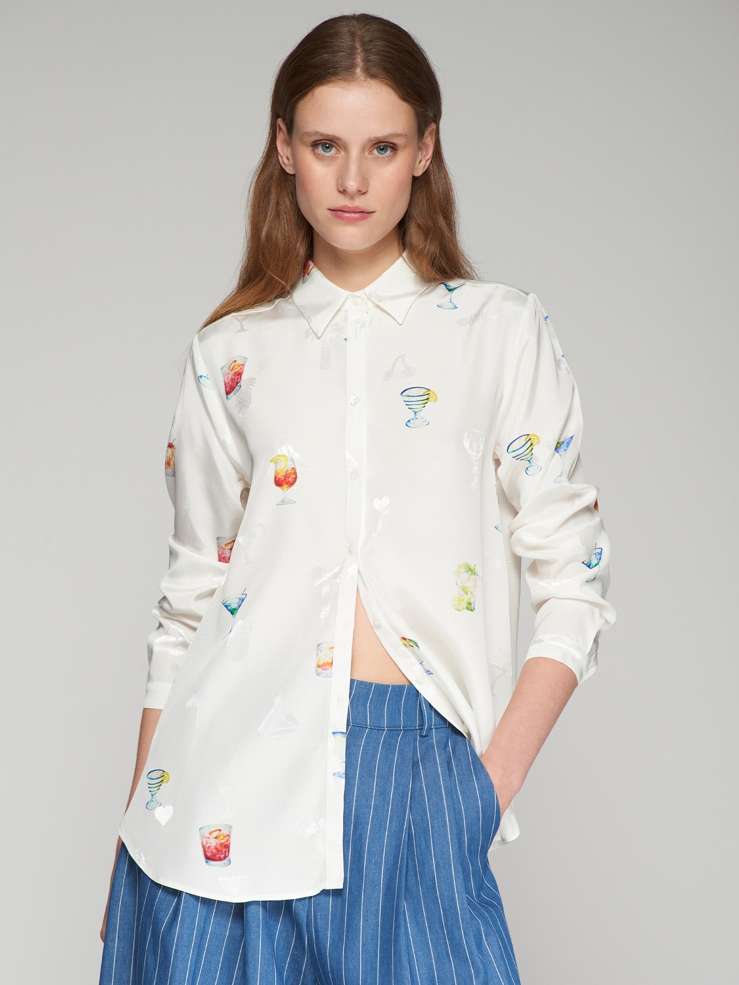 CAMISA ANASTASIA COCTELES JACQUARD