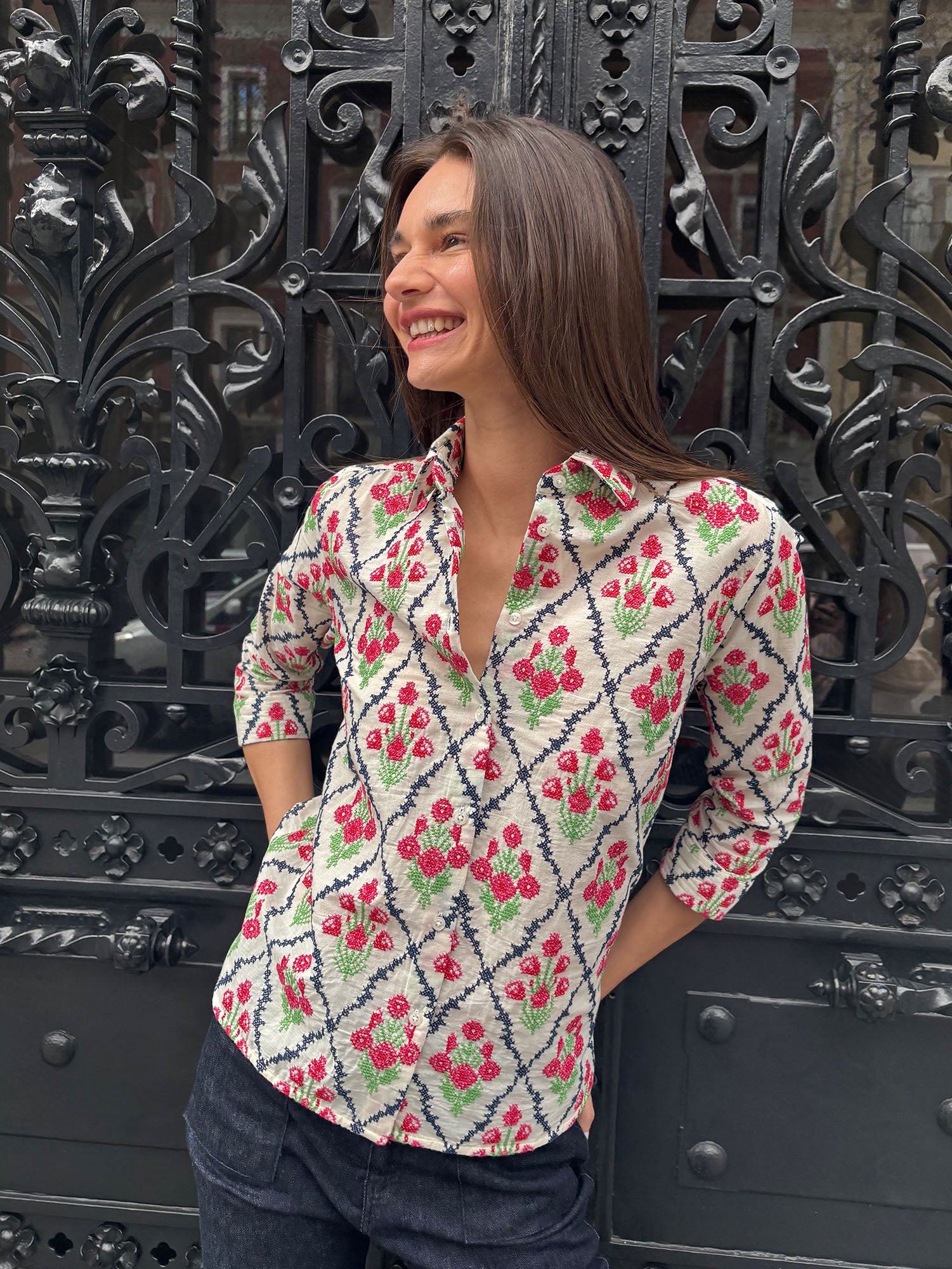 CAMISA BORDADO FLOR