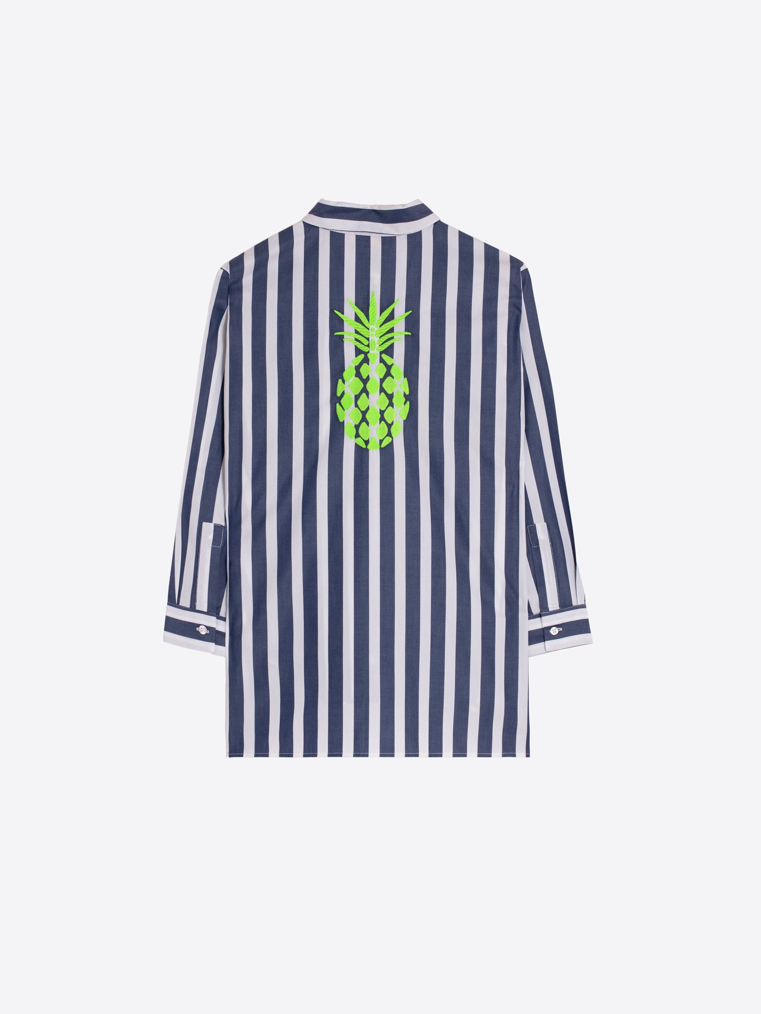CAMISA BORDADO PIÑA Y RAYAS