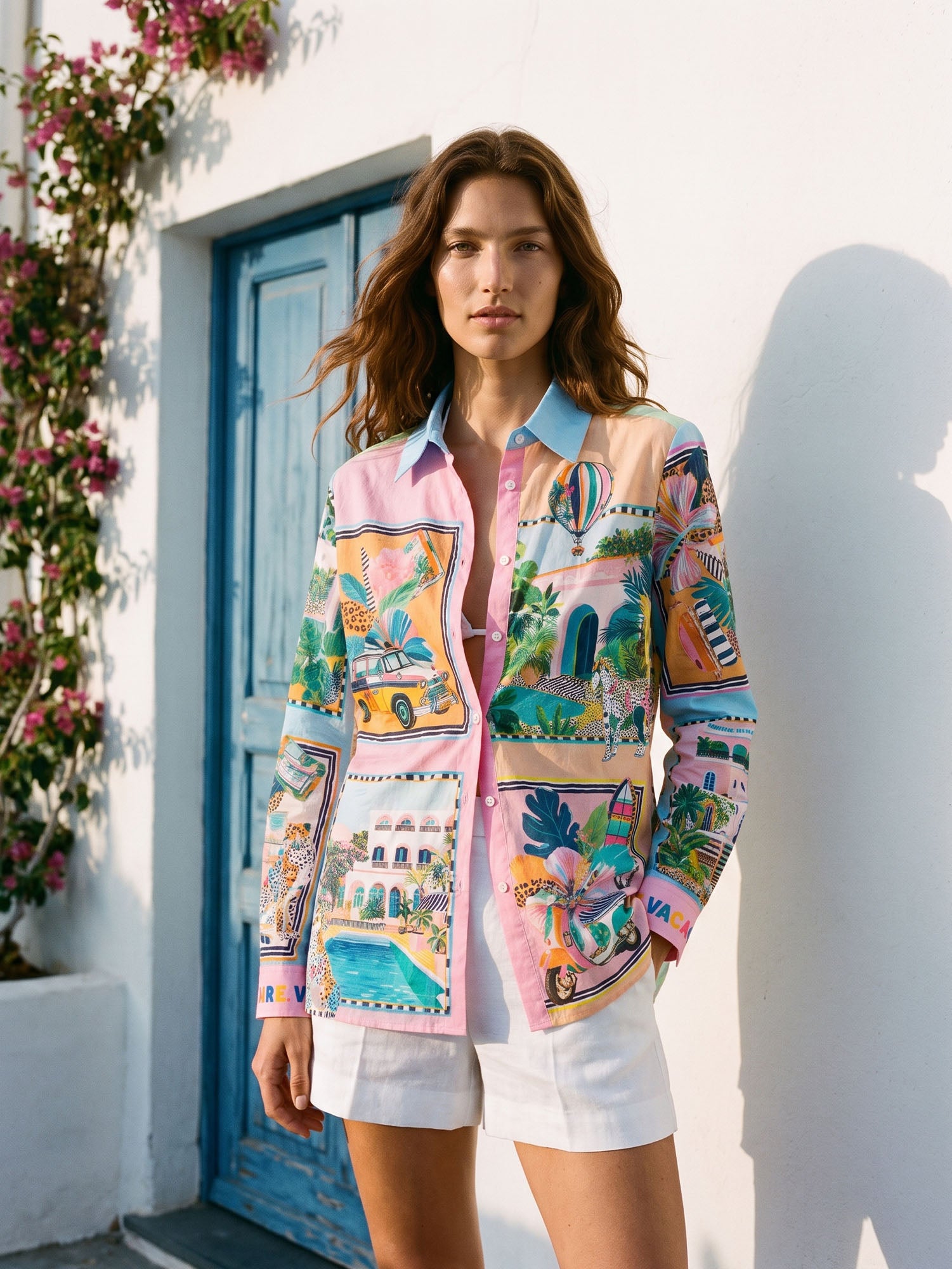CAMISA ESTAMPADO TROPICAL MULTICOLOR SOLE MARE
