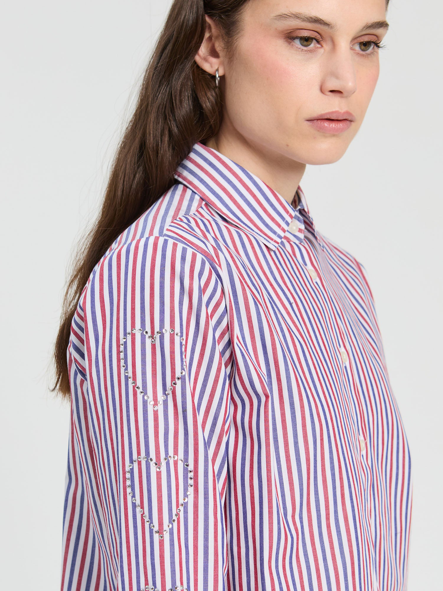 RED AND BLUE STRIPED SHIRT