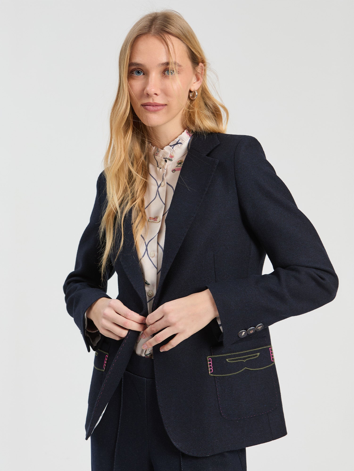 NAVY WOOL JACKET