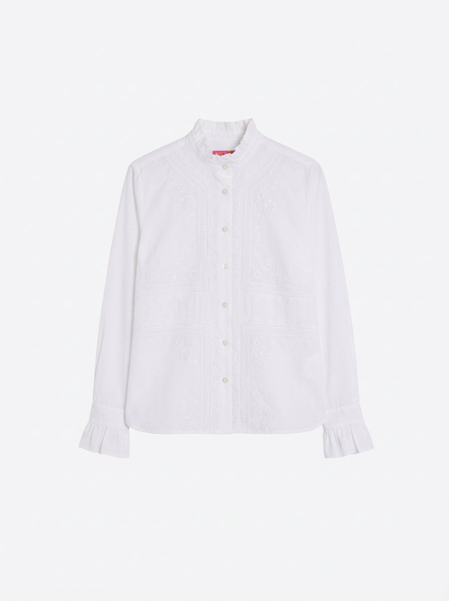 CAMISA BLANCA DETALLES BORDADOS