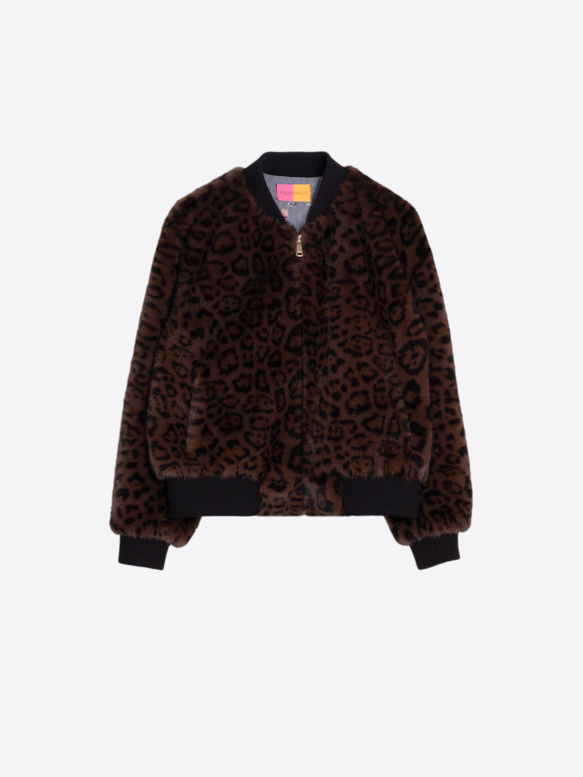 LEOPARD FUR BOMBER JACKET