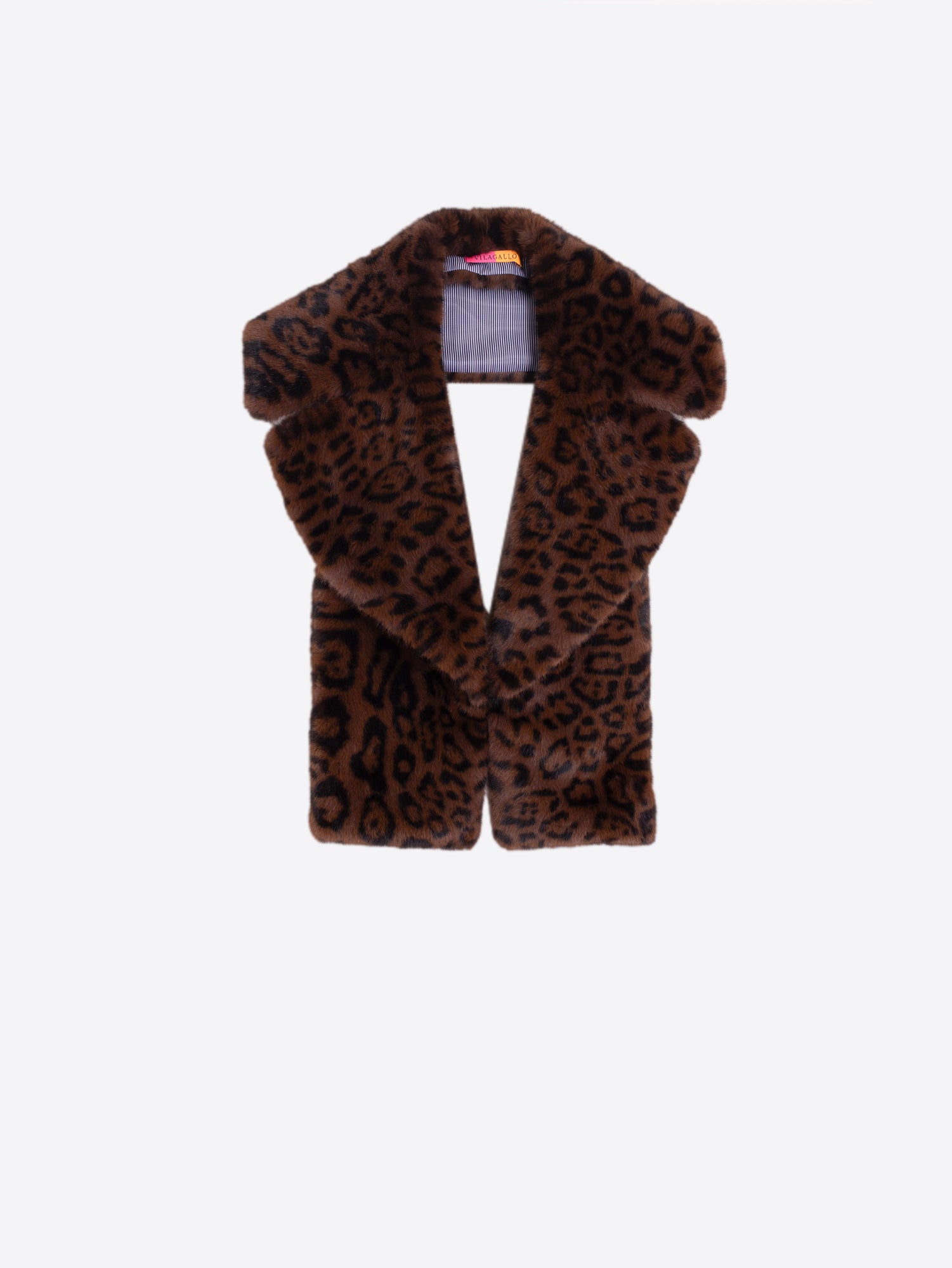 ANIMAL PRINT FAUX FUR COLLAR