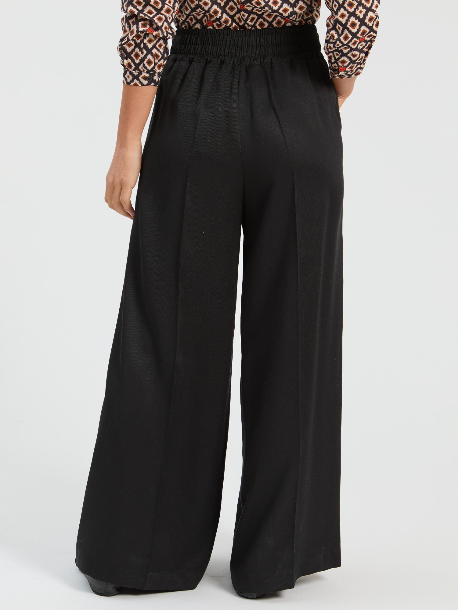 BLACK AND BROWN TWO-TONE TROUSERS