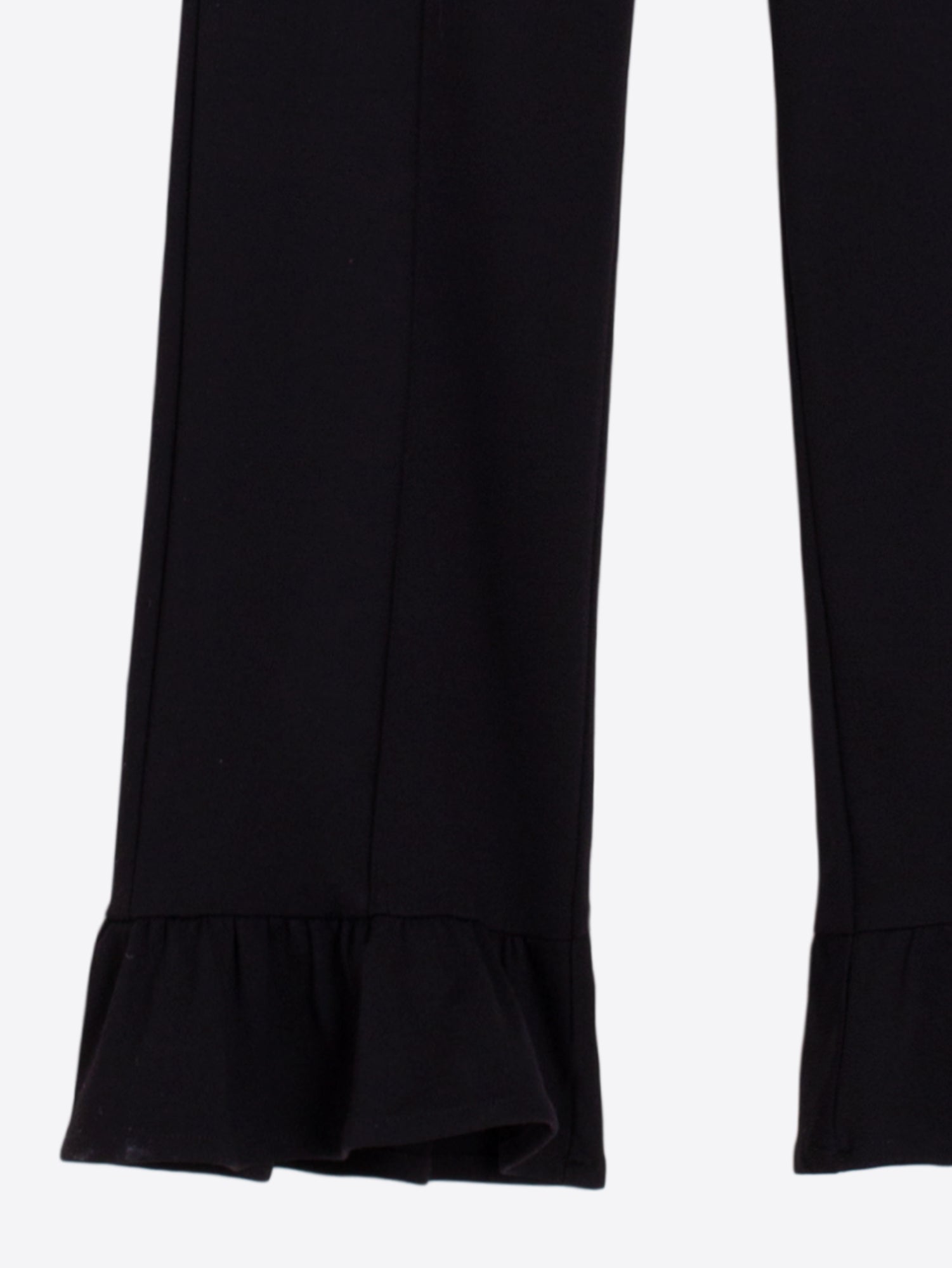 BLACK ROME KNIT RUFFLED TROUSERS