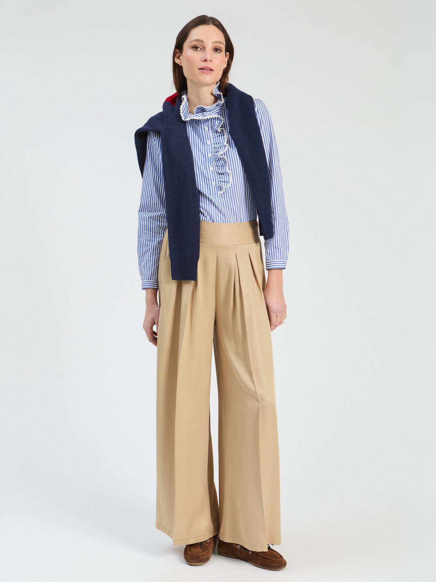 CAMEL PALAZZO PANTS