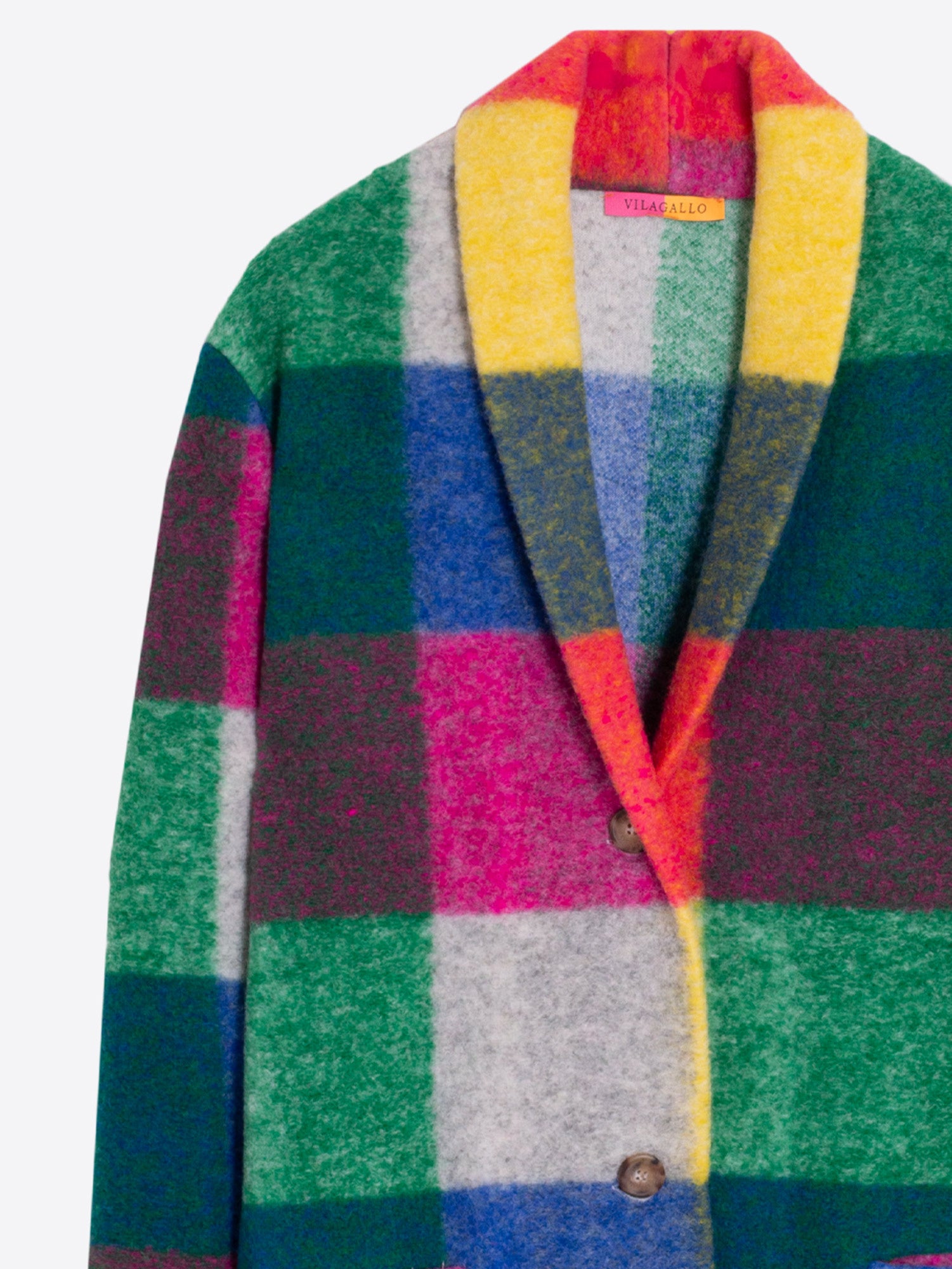 MULTICOLORED GINGHAM COAT
