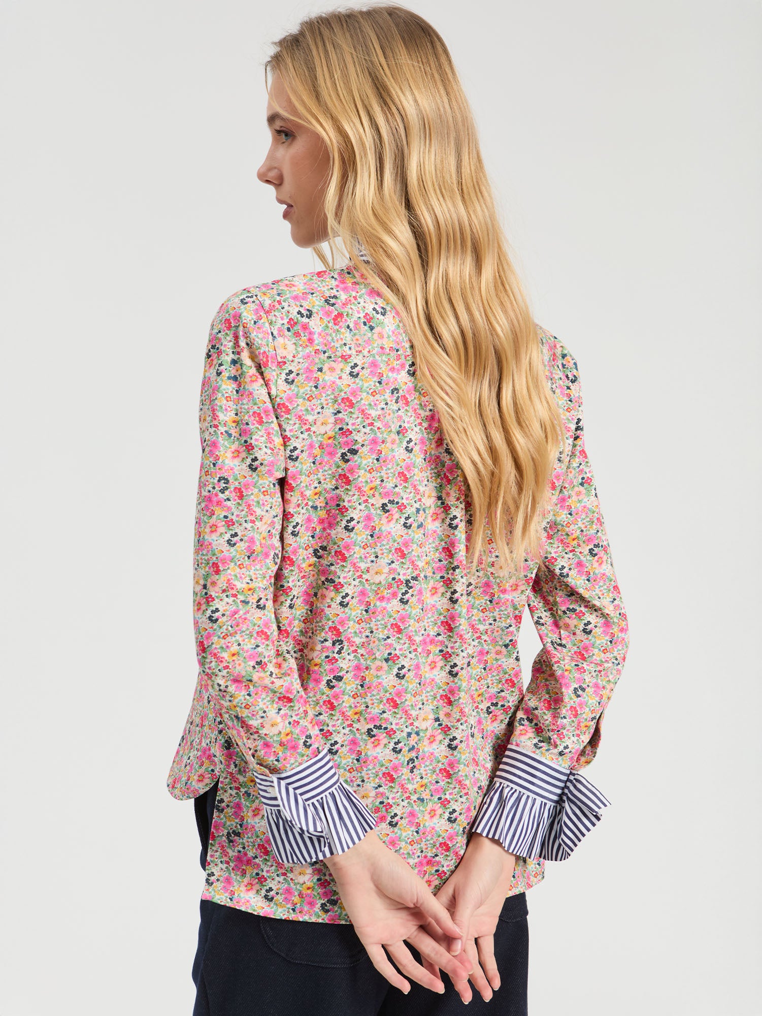 ECRU MINI FLORAL SHIRT