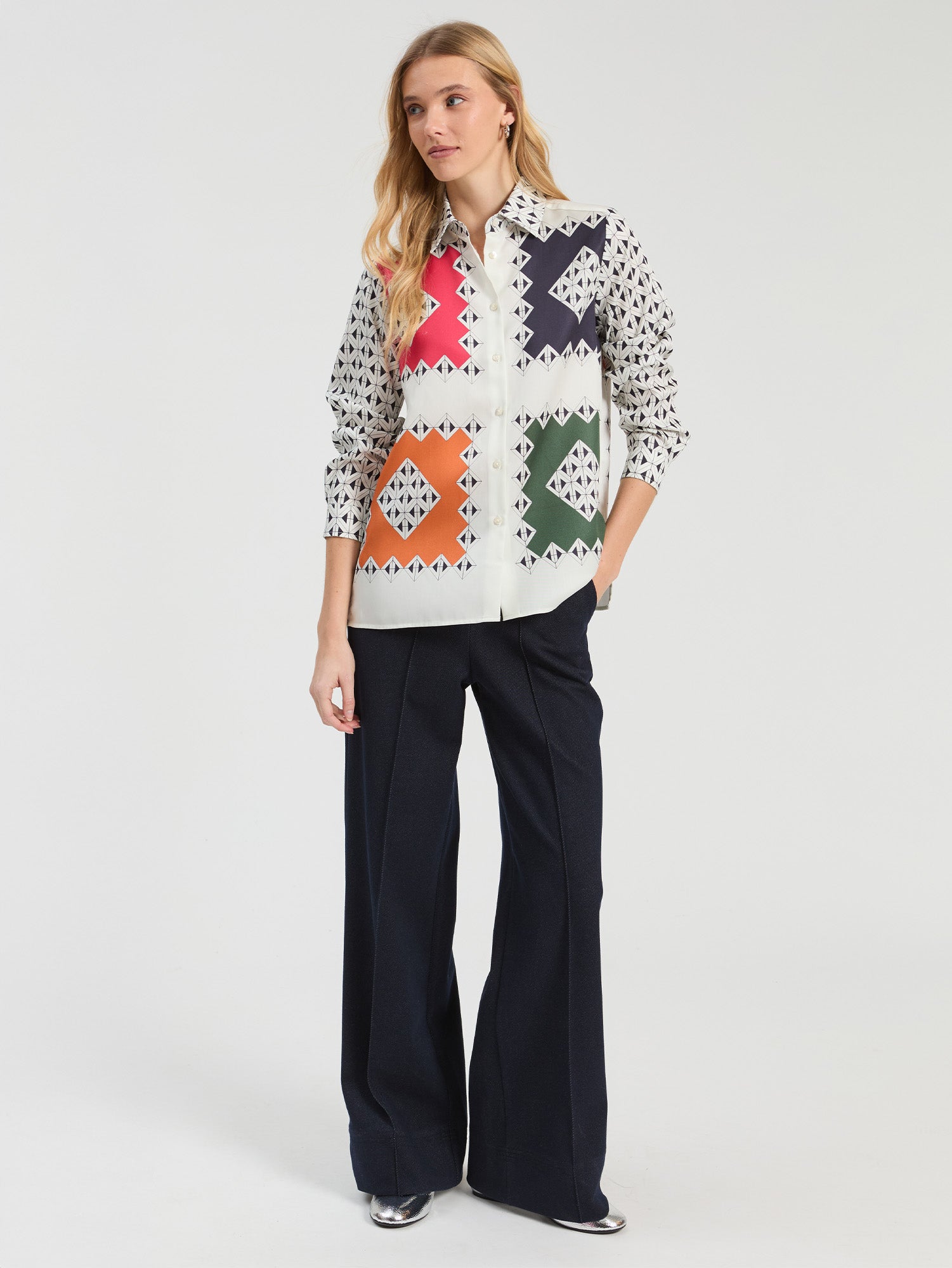 MULTICOLOR RHOMBUS GEOMETRIC SHIRT