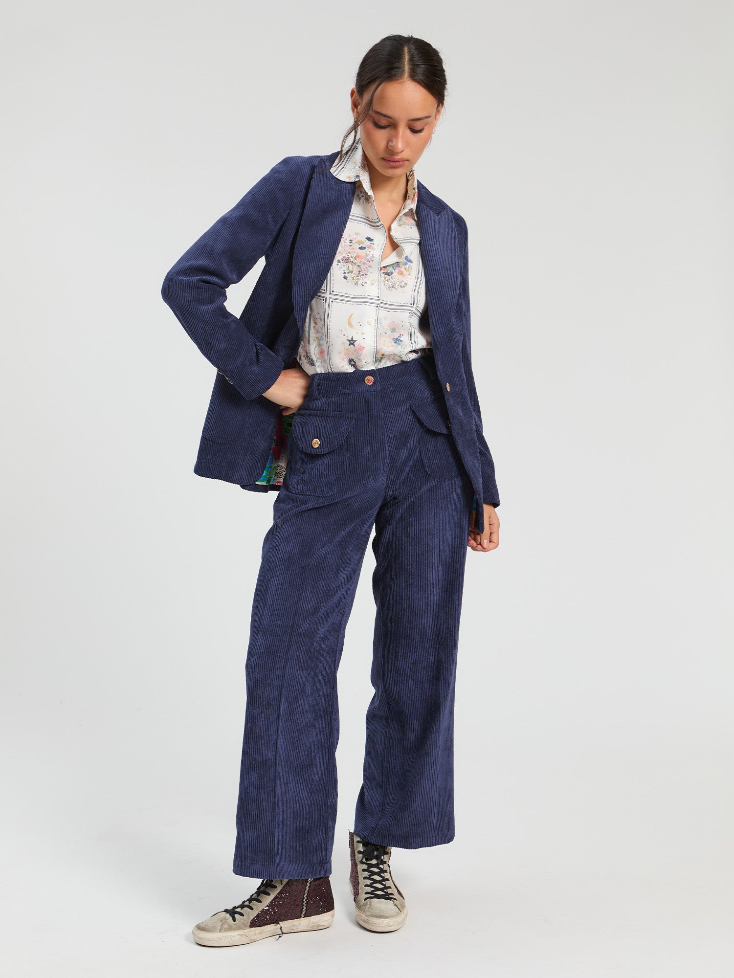 PANTALÓN PANA AZUL MARINO