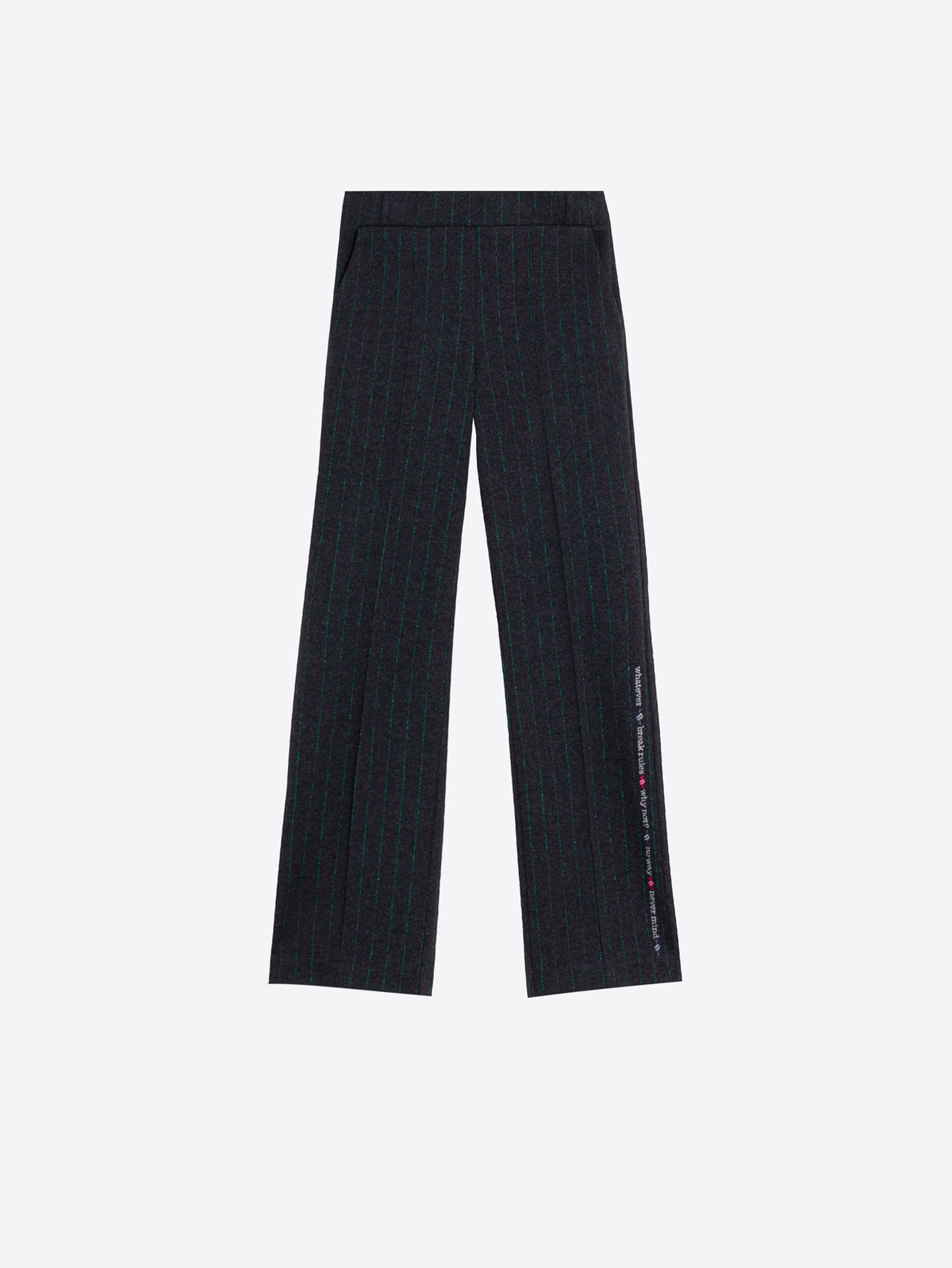 PANTALÓN GRIS RAYA DIPLOMATICA VERDE LUREX