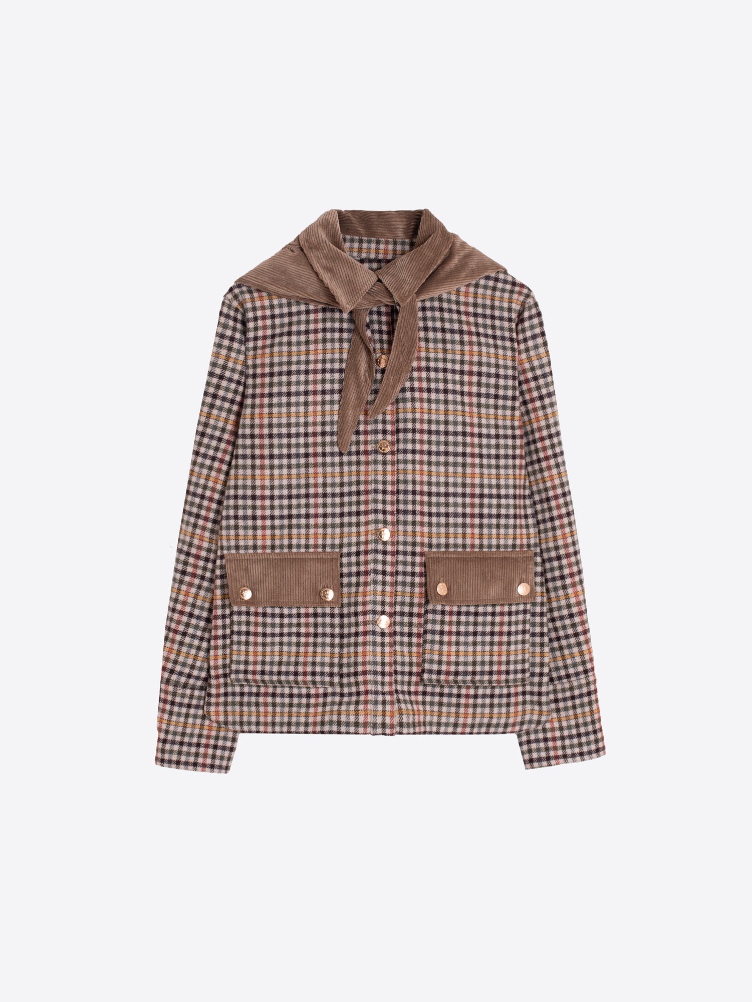 HOUNDSTOOTH JACKET REMOVABLE HOOD