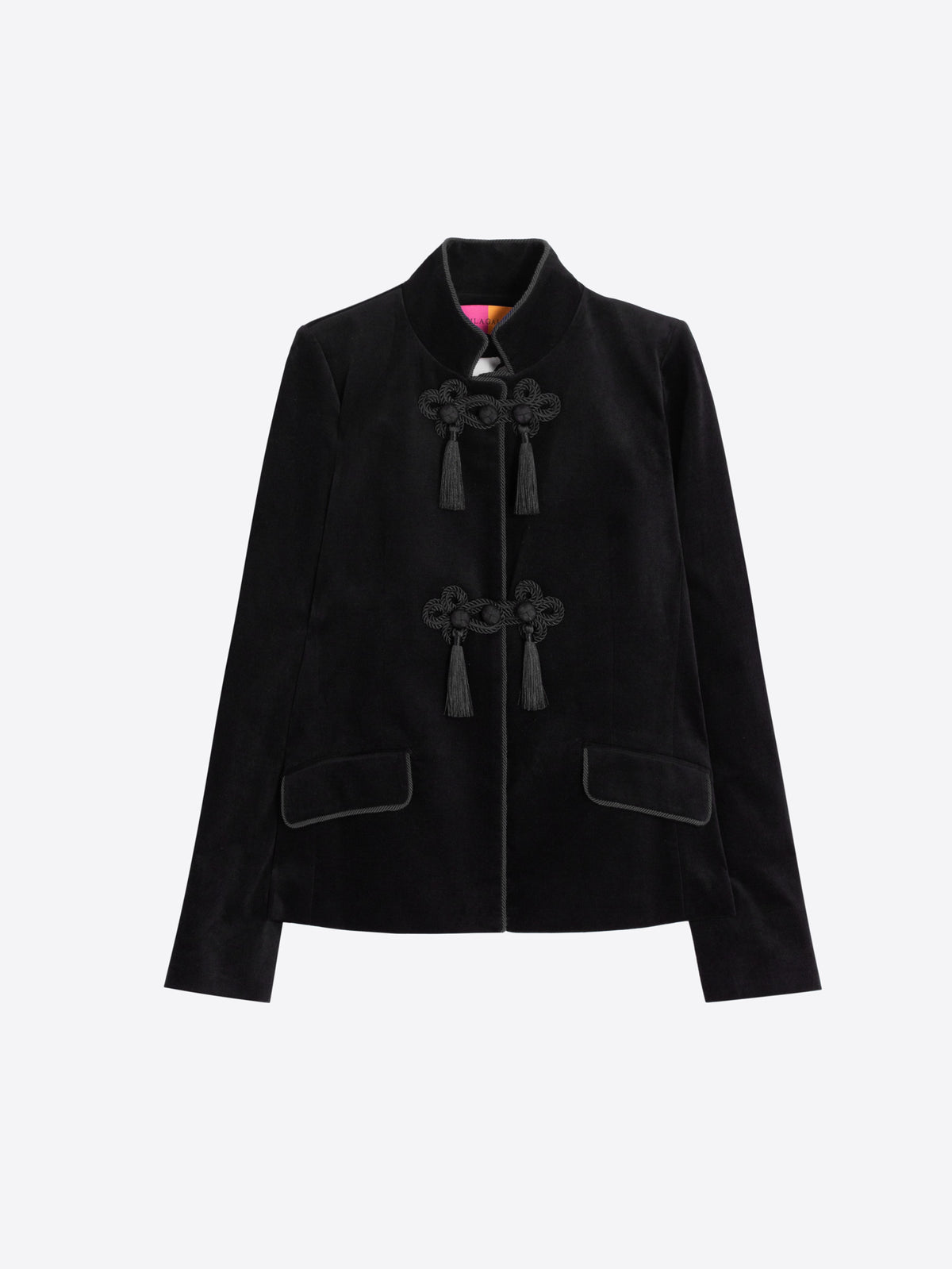 BLACK VELVET BRAIDED JACKET