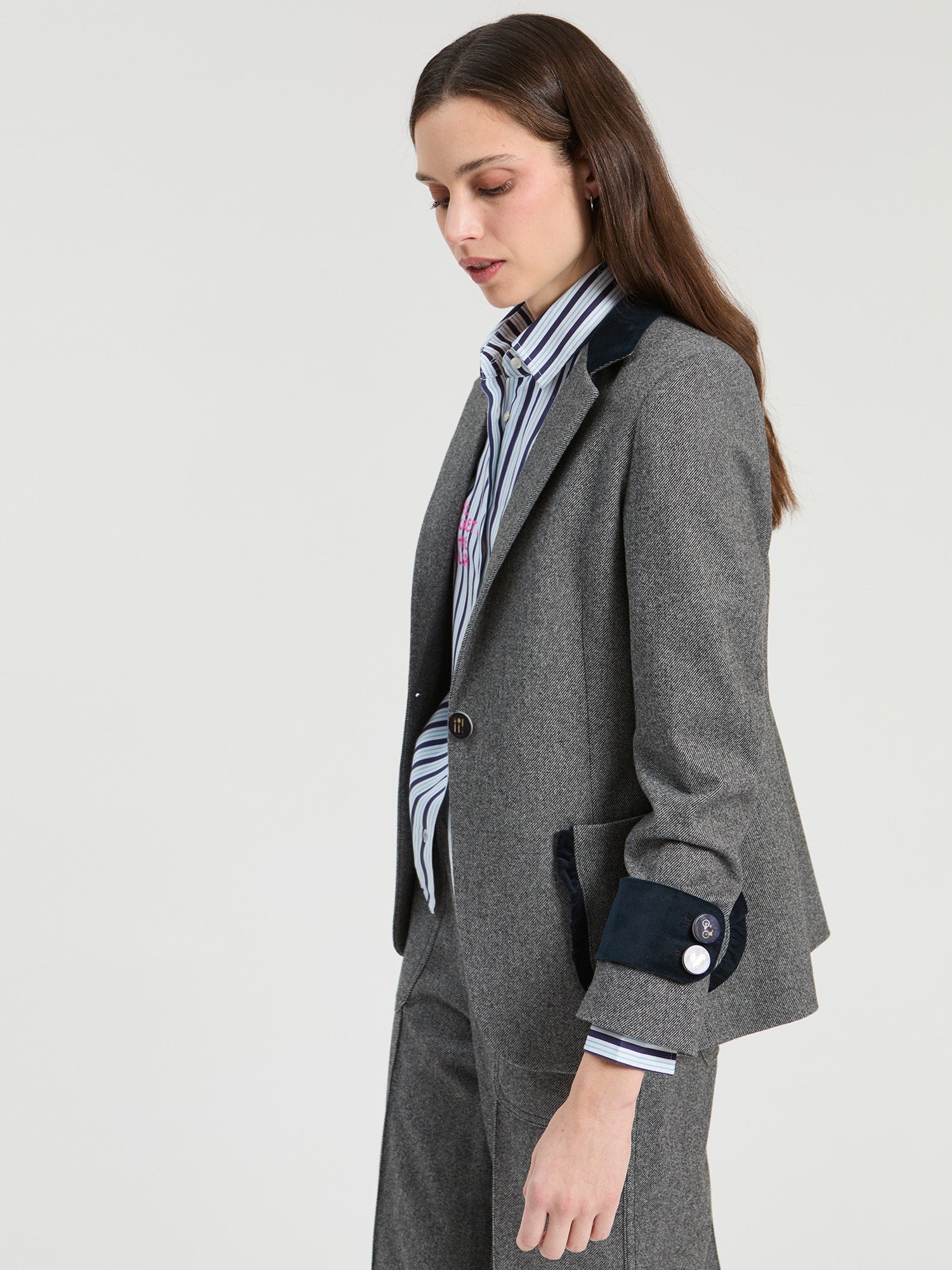 GREY MARL JACKET