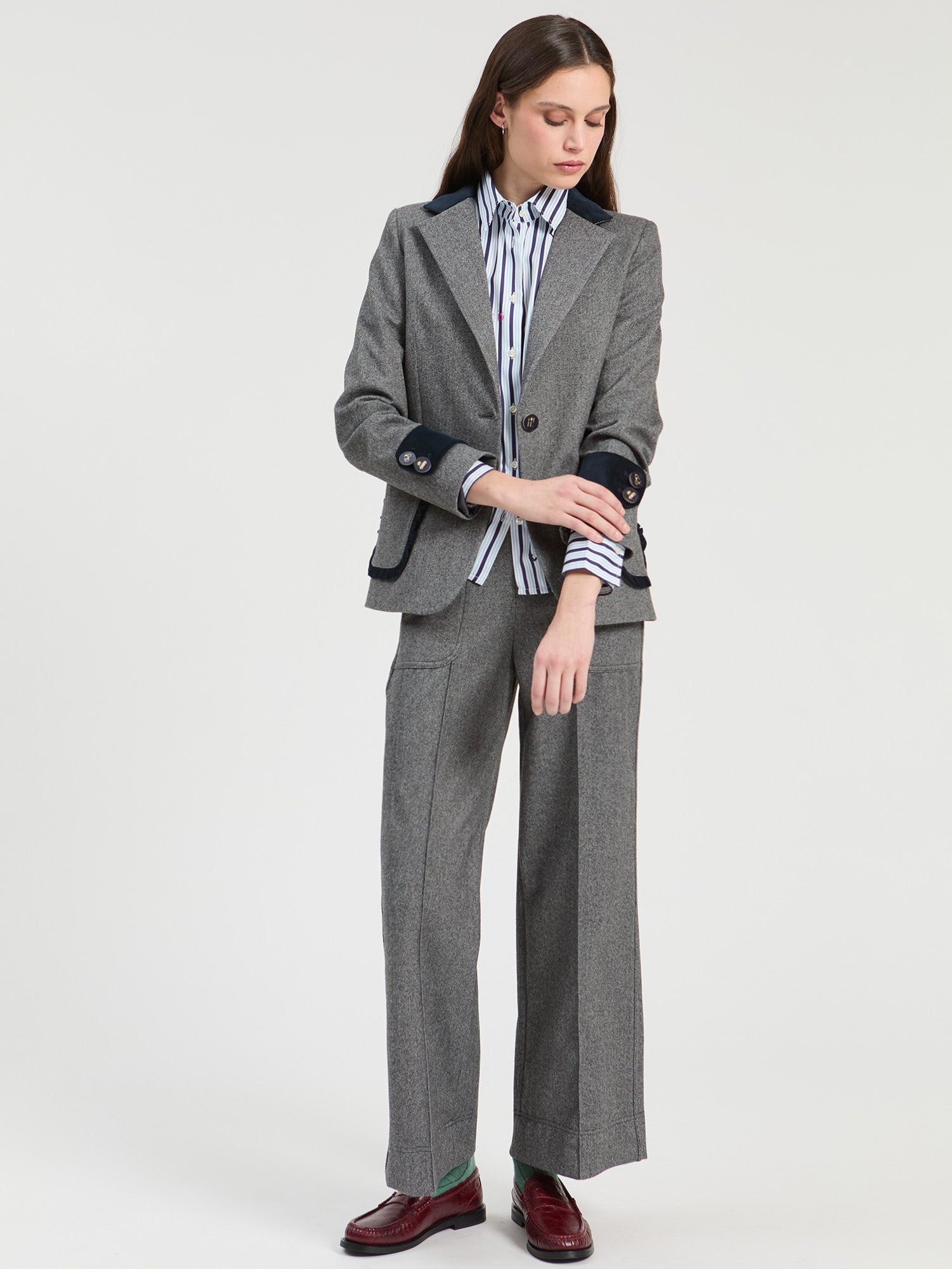 GREY MARL JACKET
