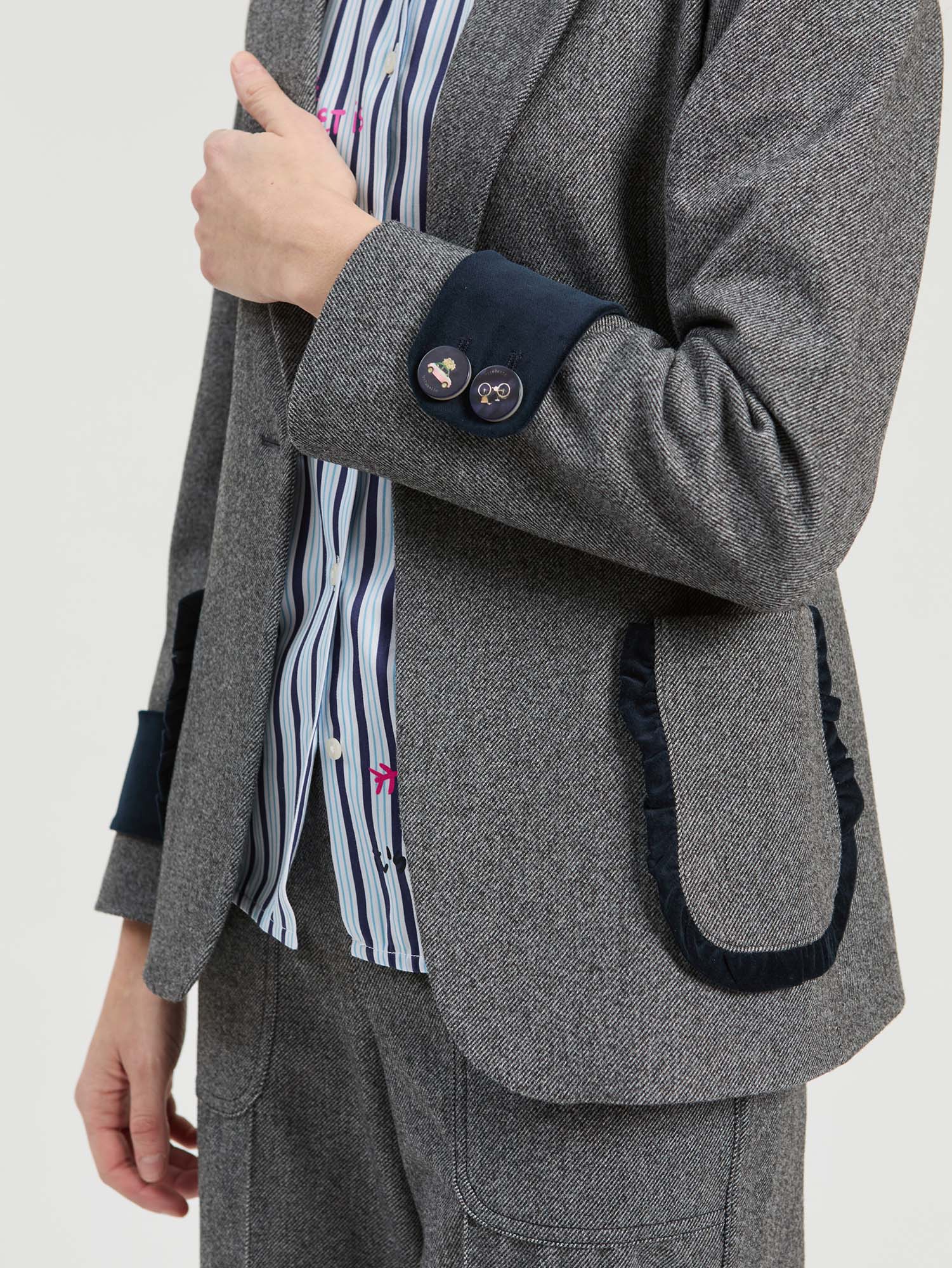 GREY MARL JACKET