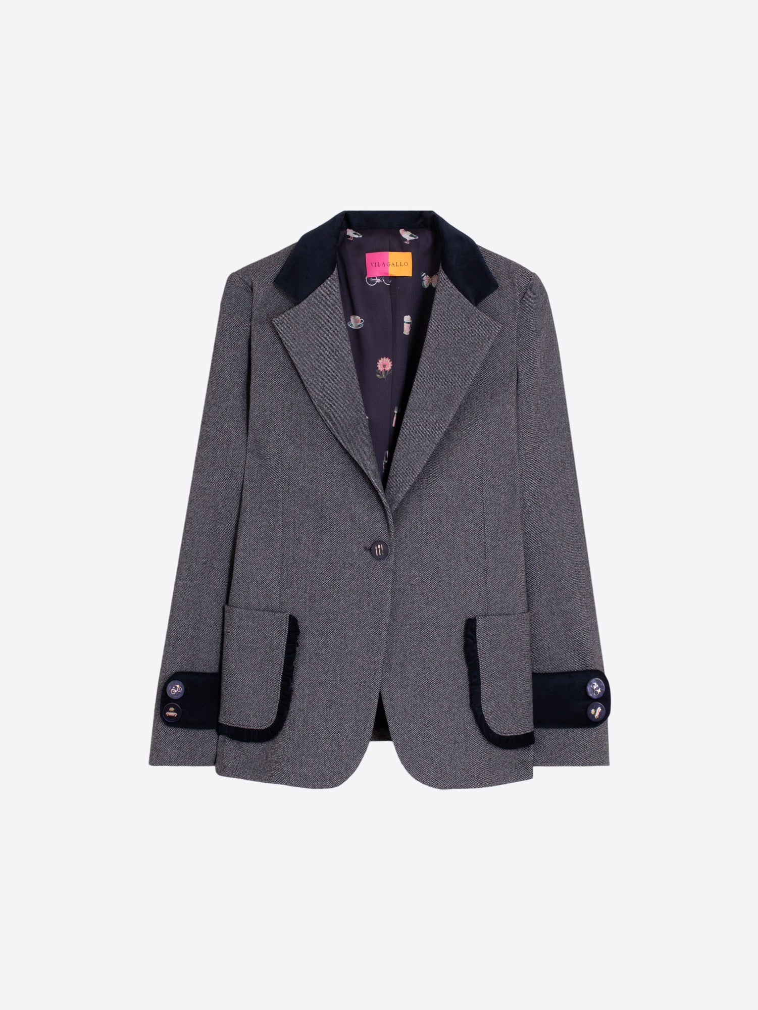 GREY MARL JACKET