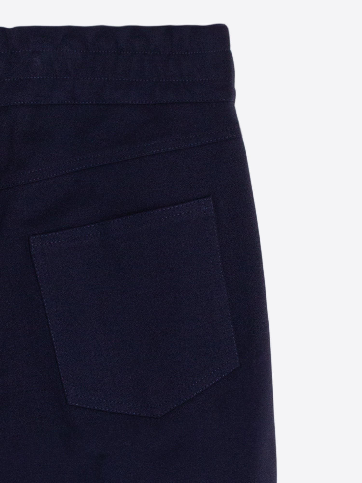 NAVY KNIT TROUSERS