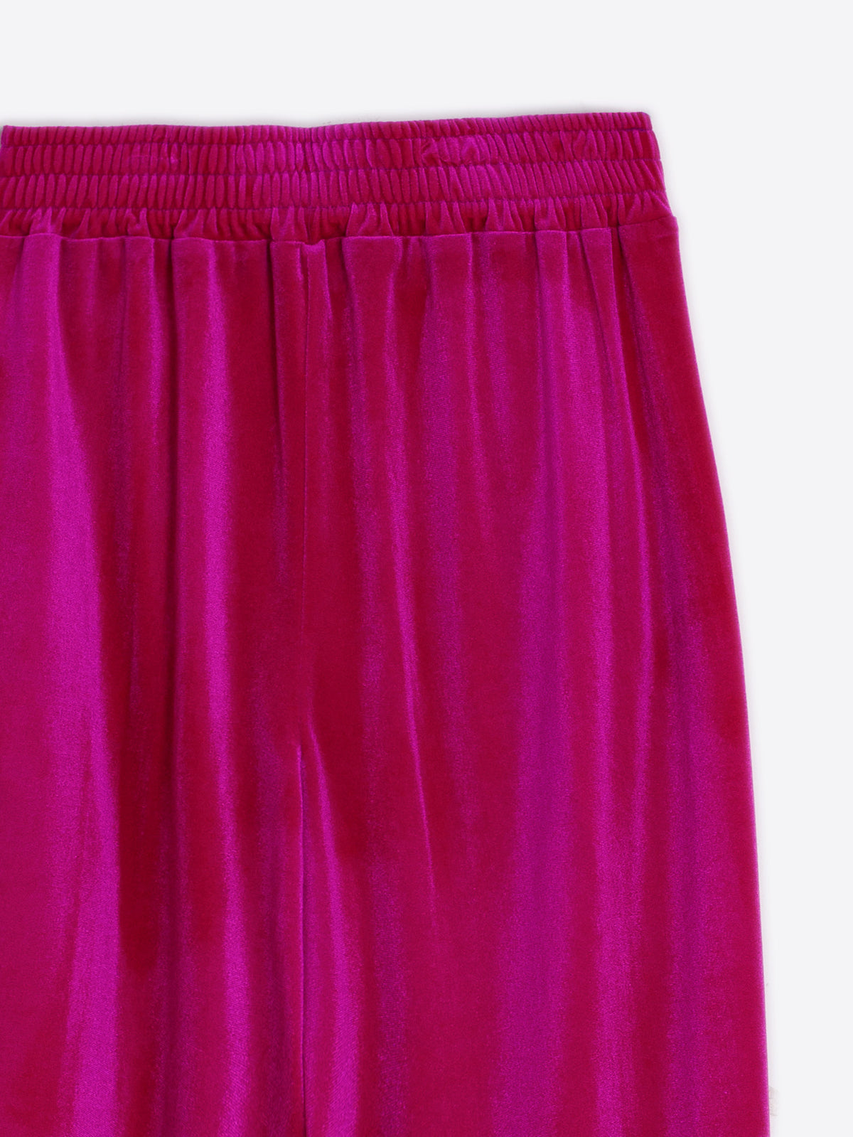 FUCHSIA VELVET TROUSERS