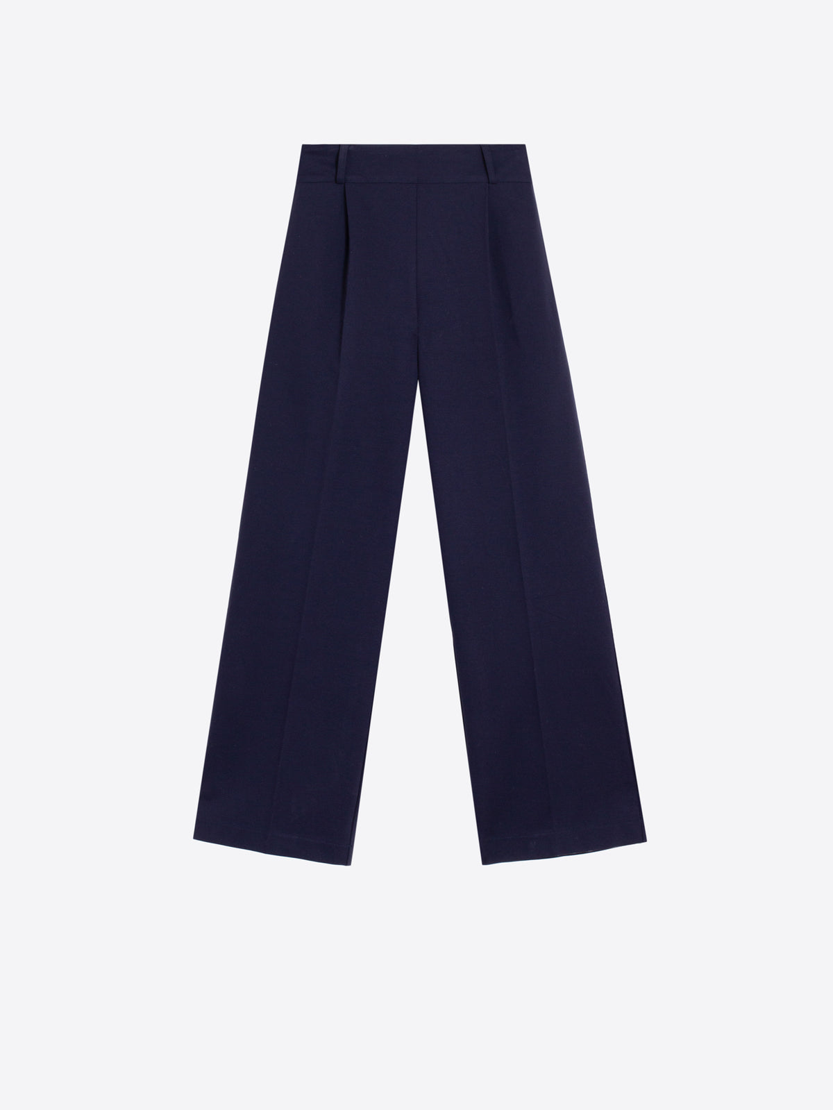 NAVY KNIT TROUSERS