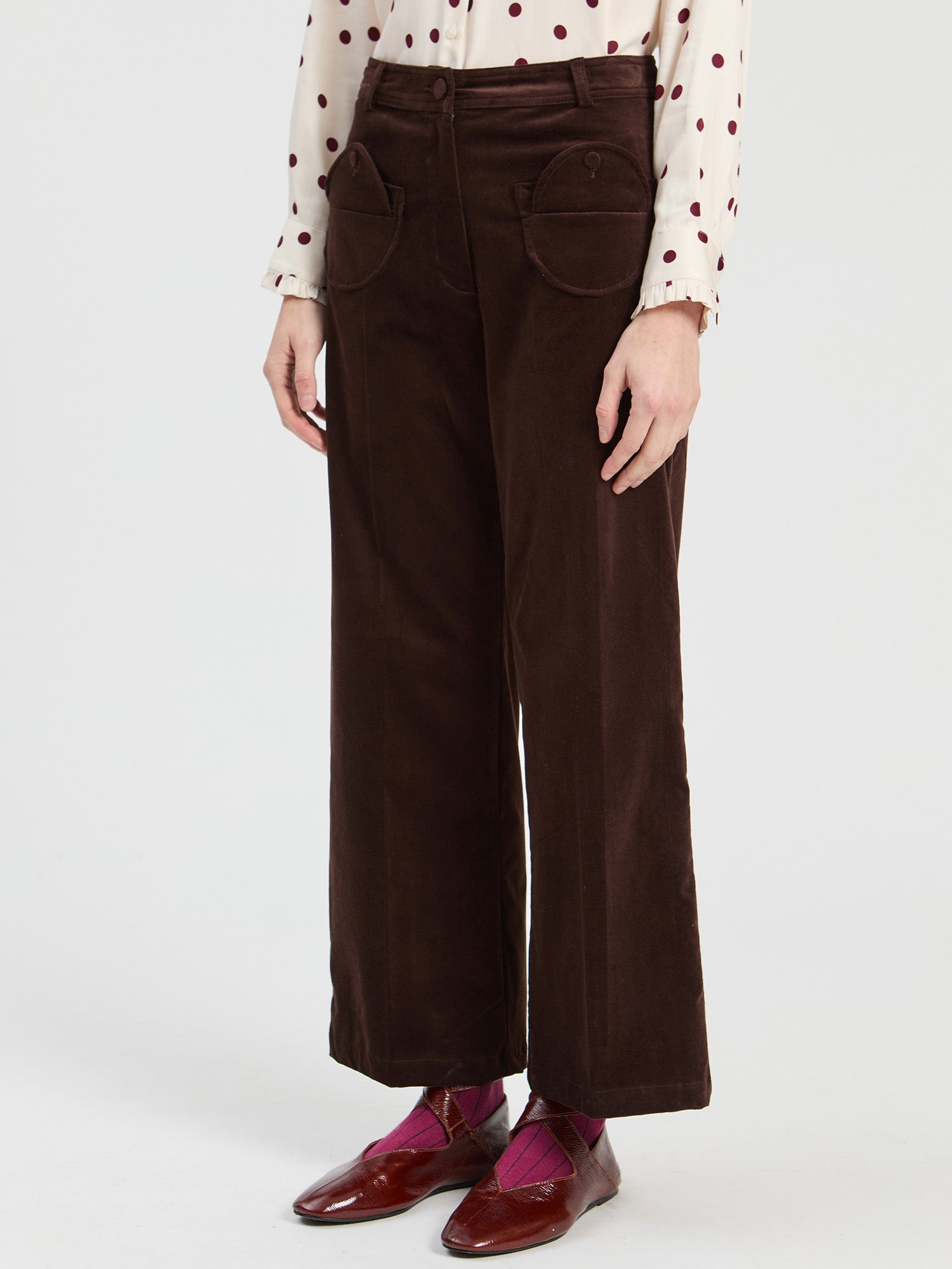 BROWN VELVET TROUSERS