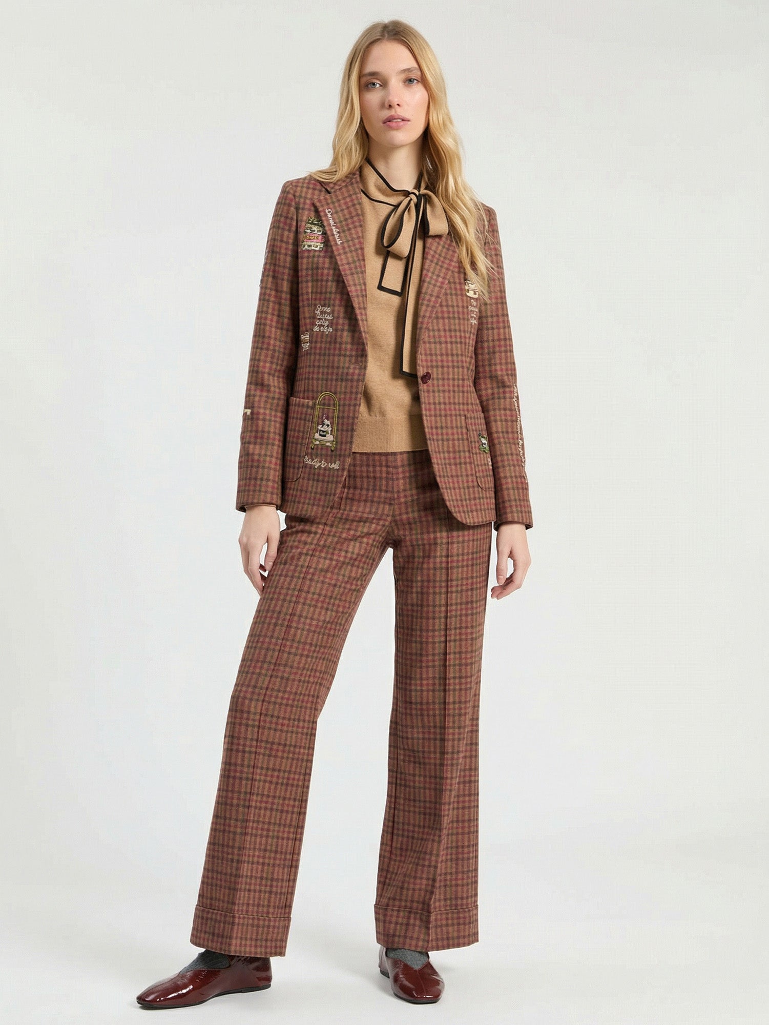 HOUNDSTOOTH TILE TROUSERS