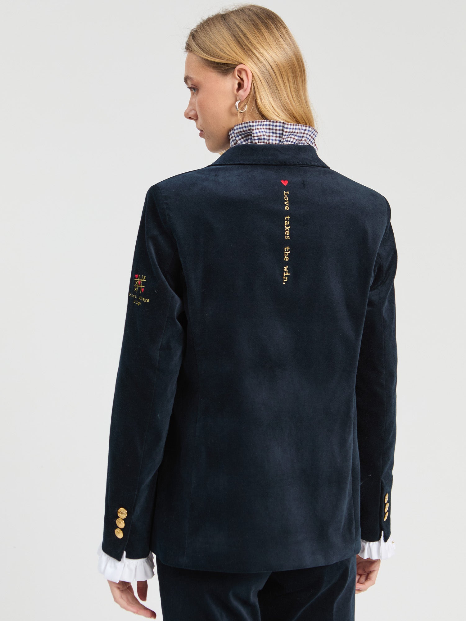 NAVY VELVET JACKET