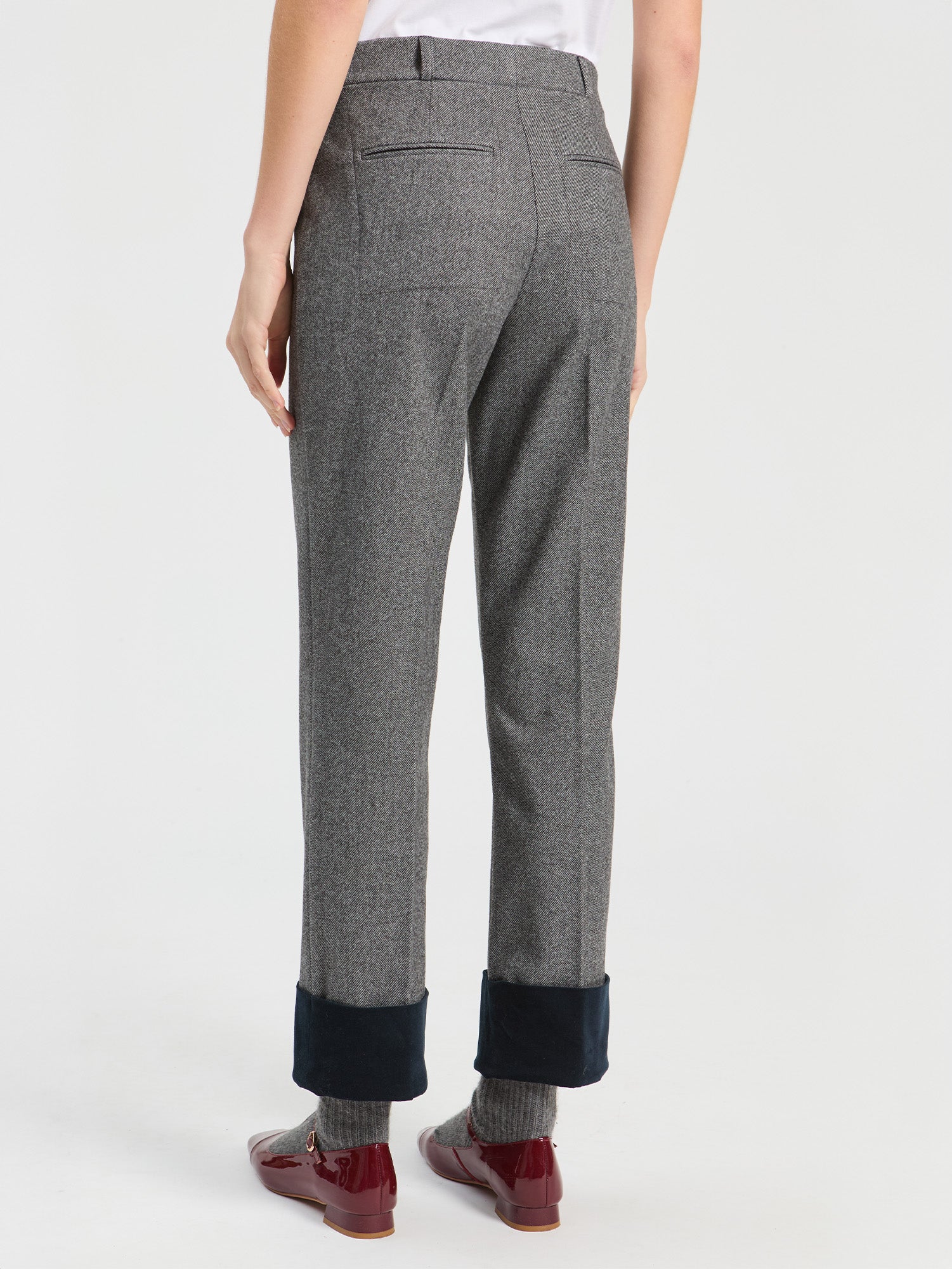 GRAY MARL PANTS