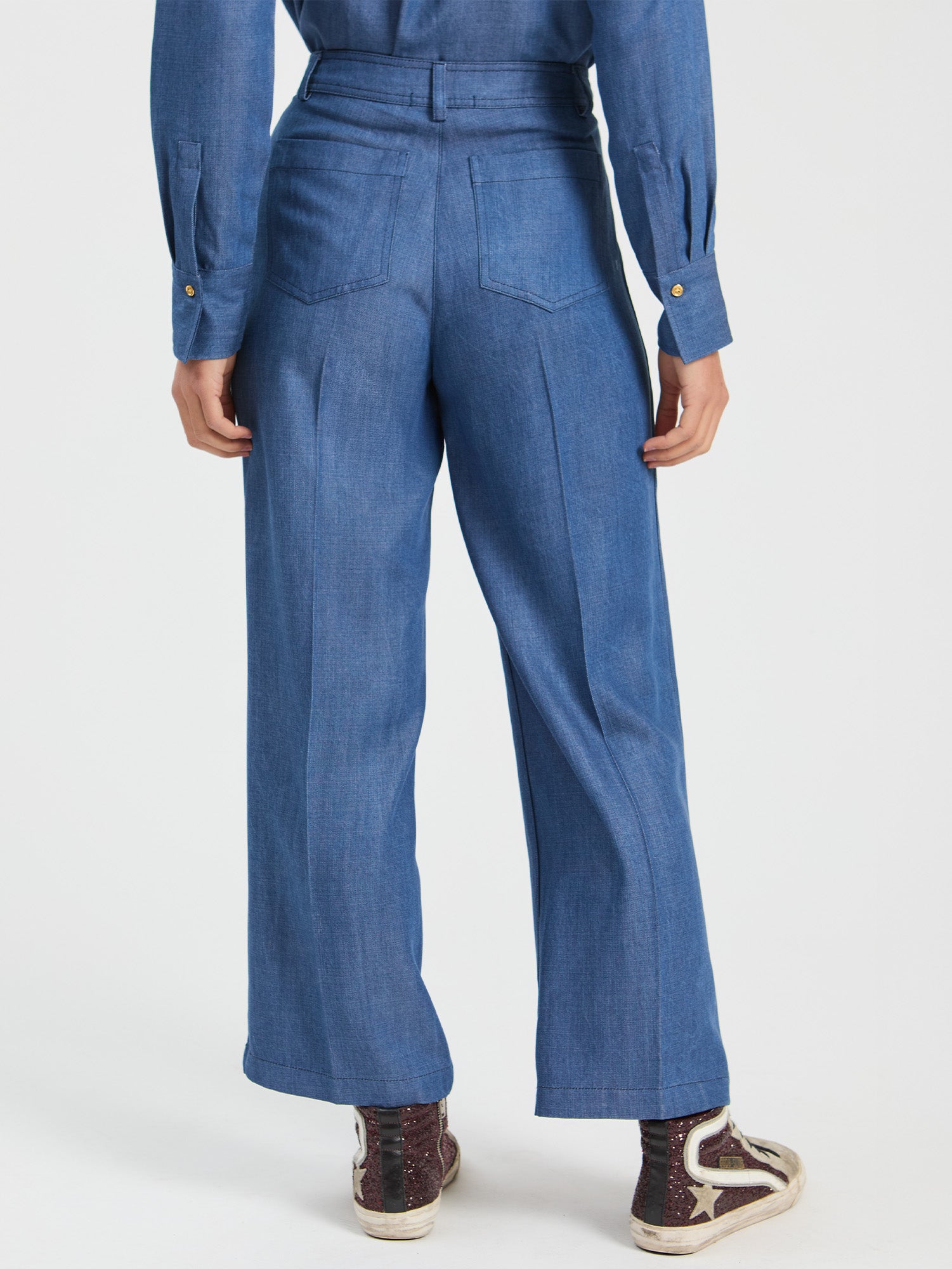 LIGHT BLUE DENIM TROUSERS
