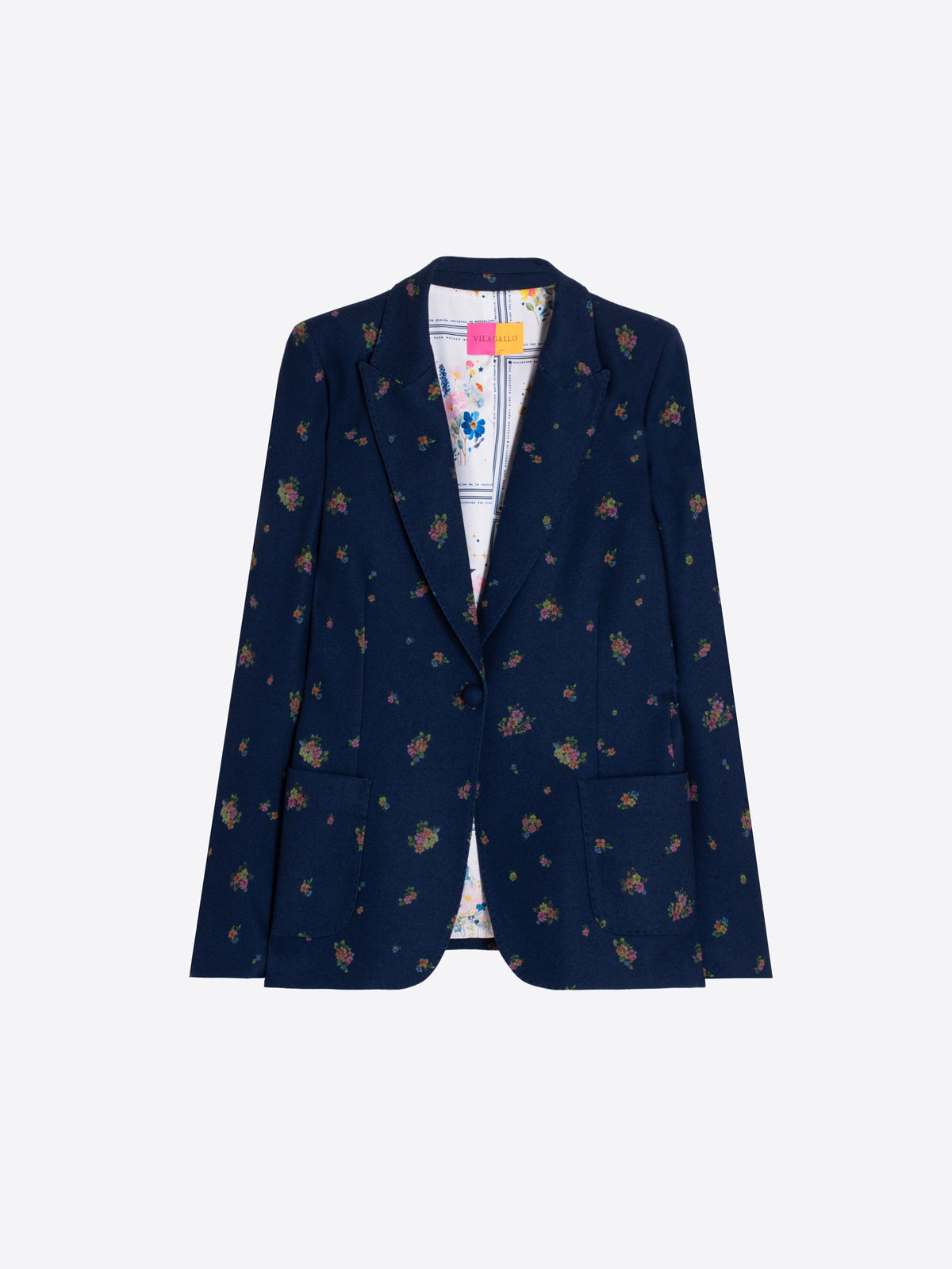 CHAQUETA FLOR MARINO