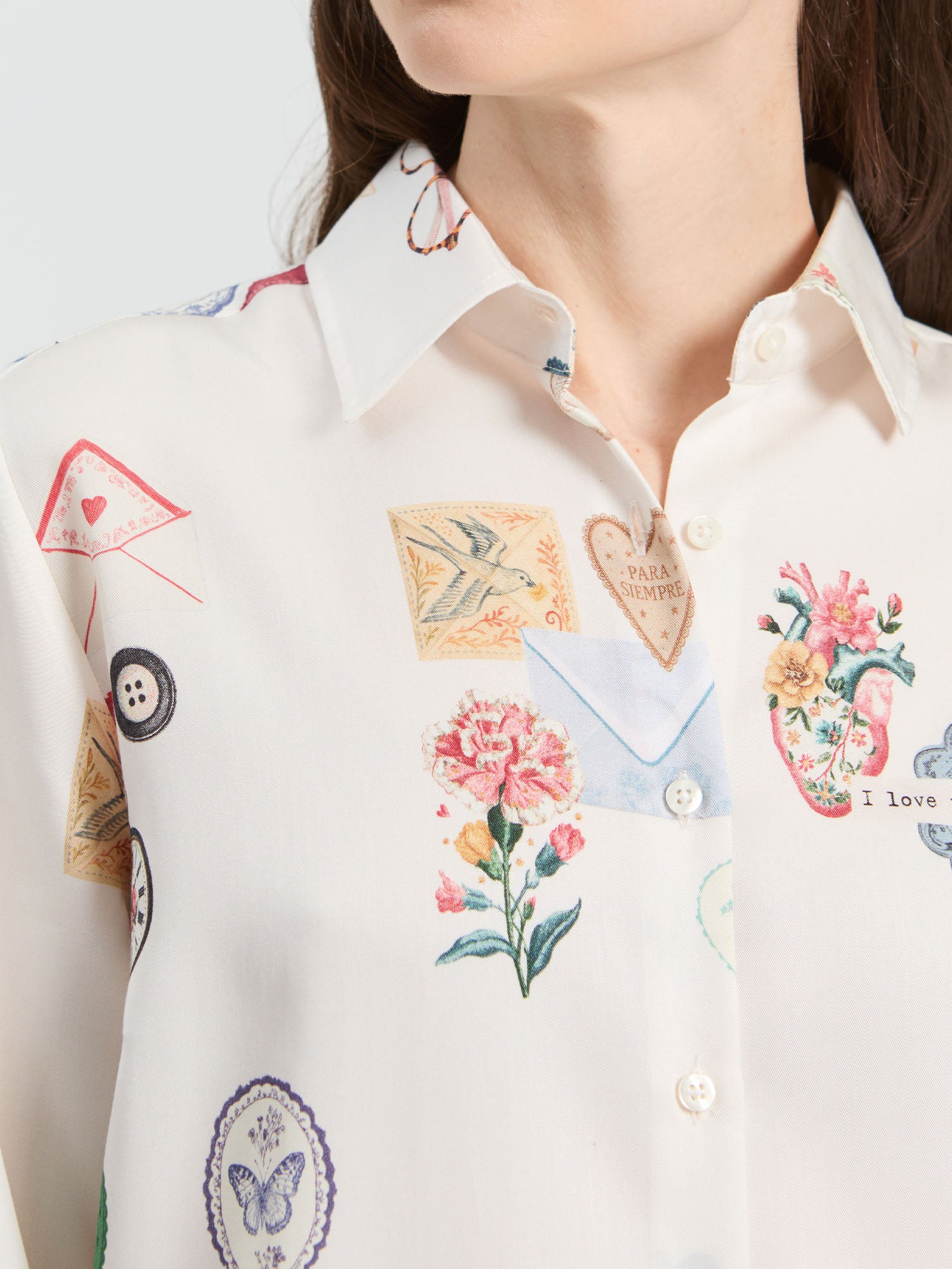 MULTICOLOR LOVE PRINT SHIRT
