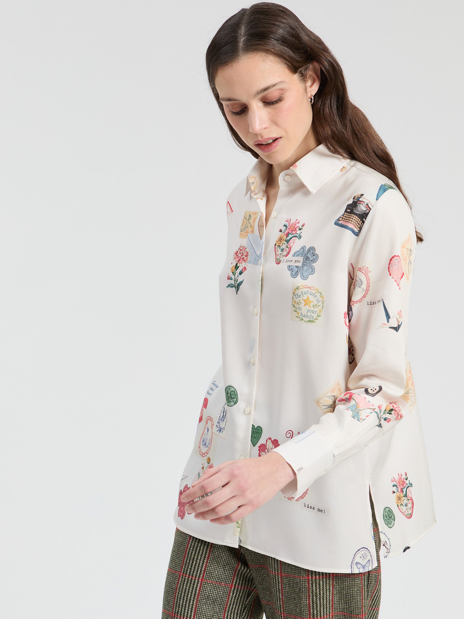 MULTICOLOR LOVE PRINT SHIRT