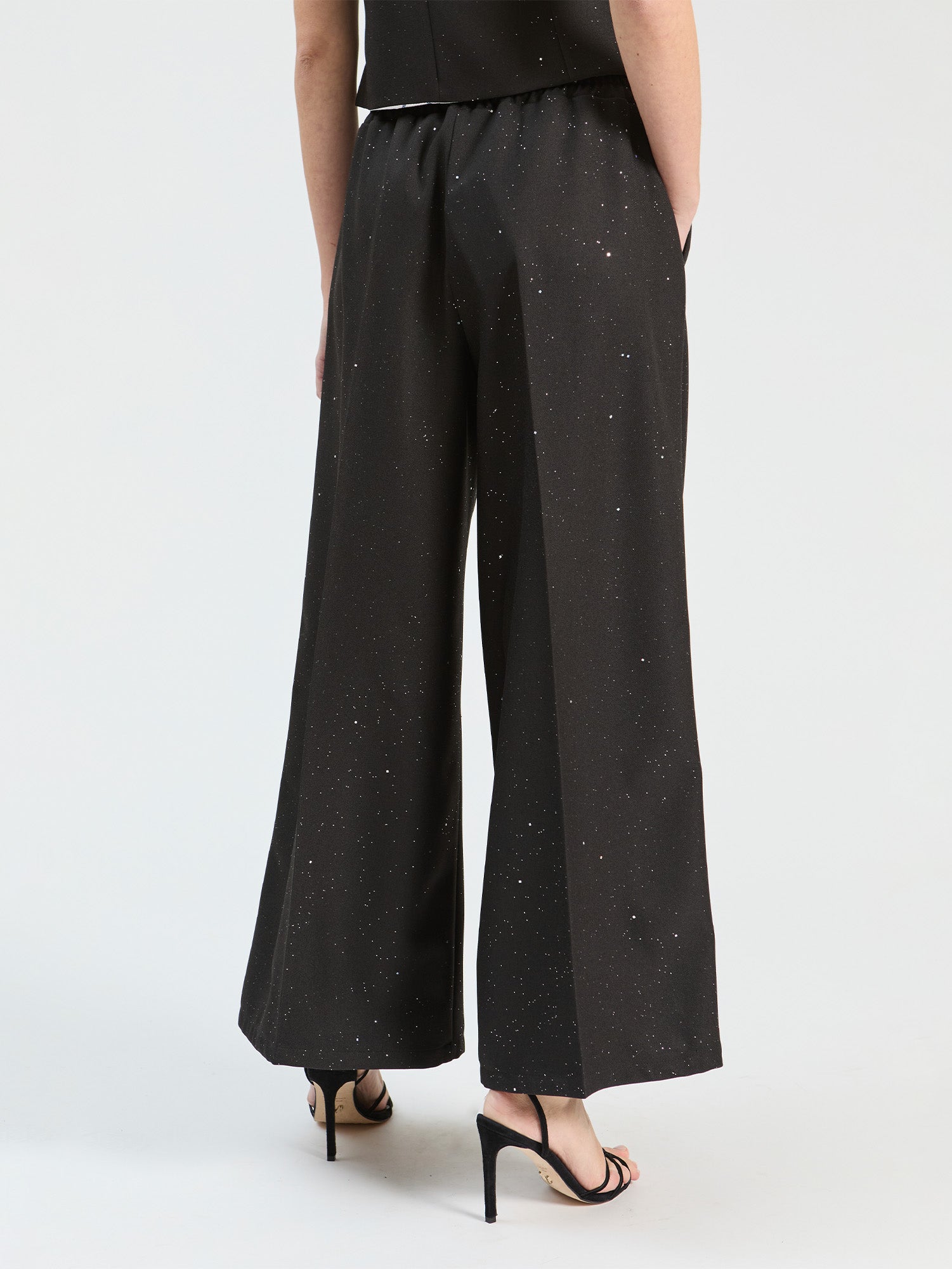 BLACK SEQUIN TROUSERS